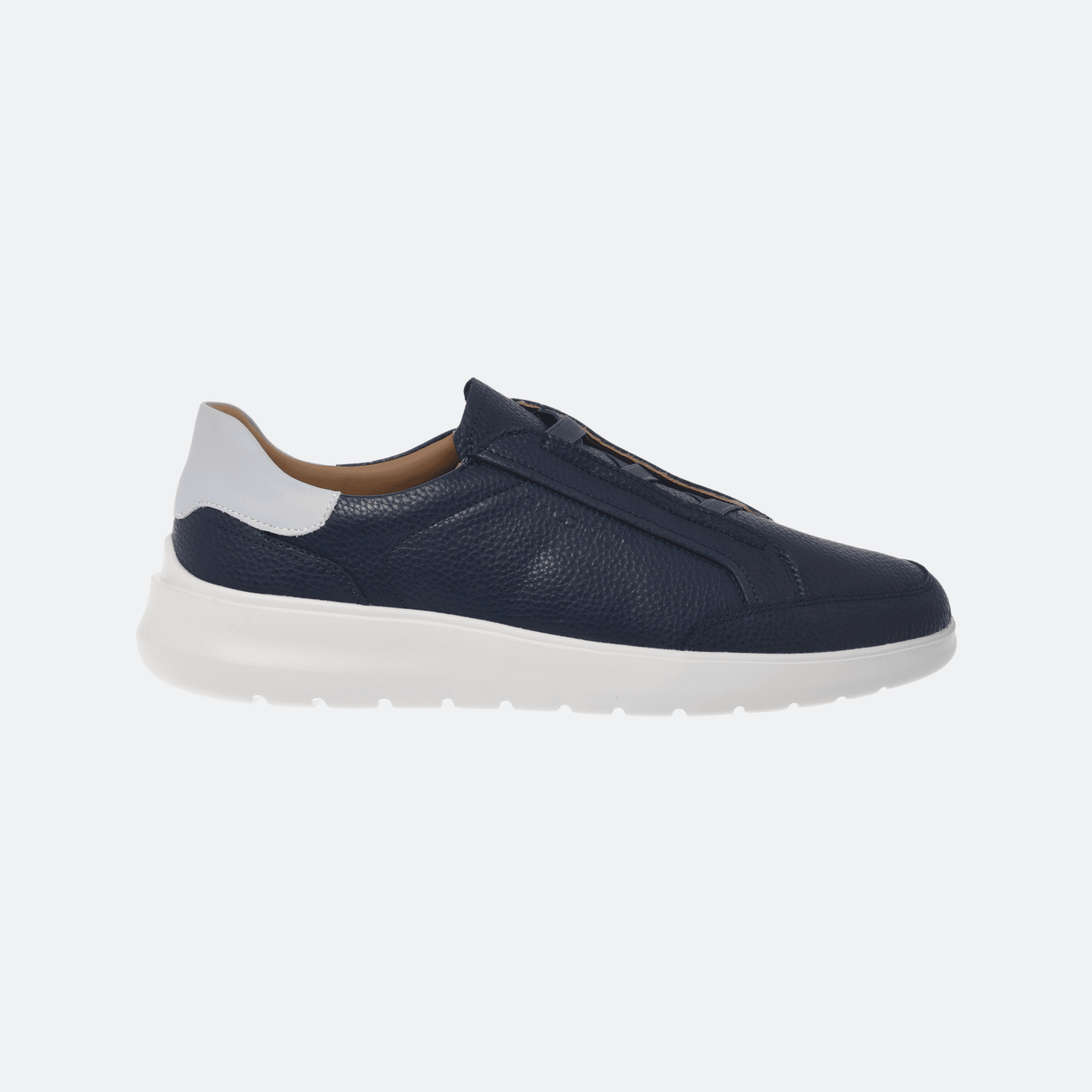 Baldinini Bottalato Leather Slip-On for Men - Navy Blue