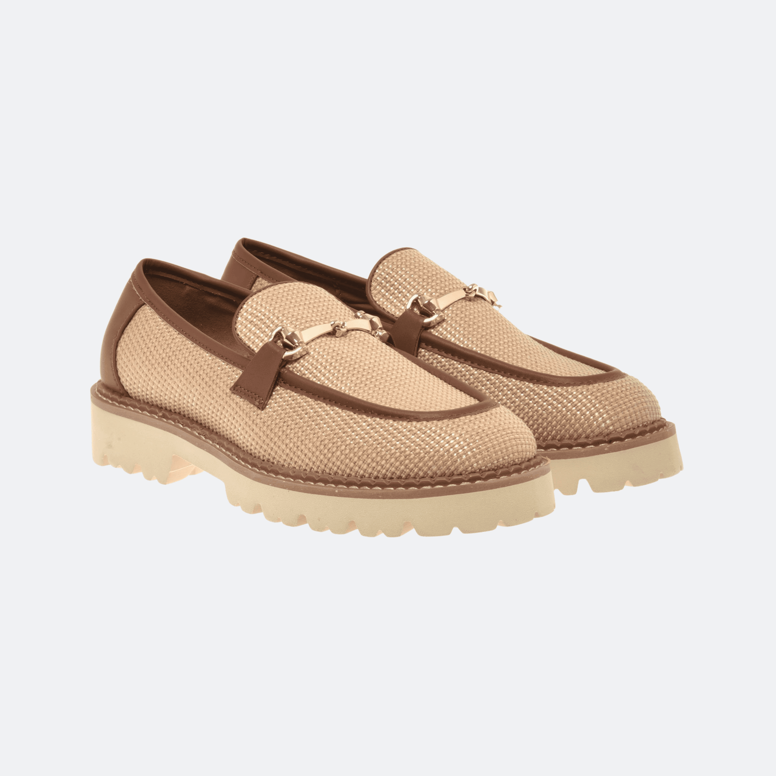 Baldinini Canvas Loafers For Women - Beige alternate