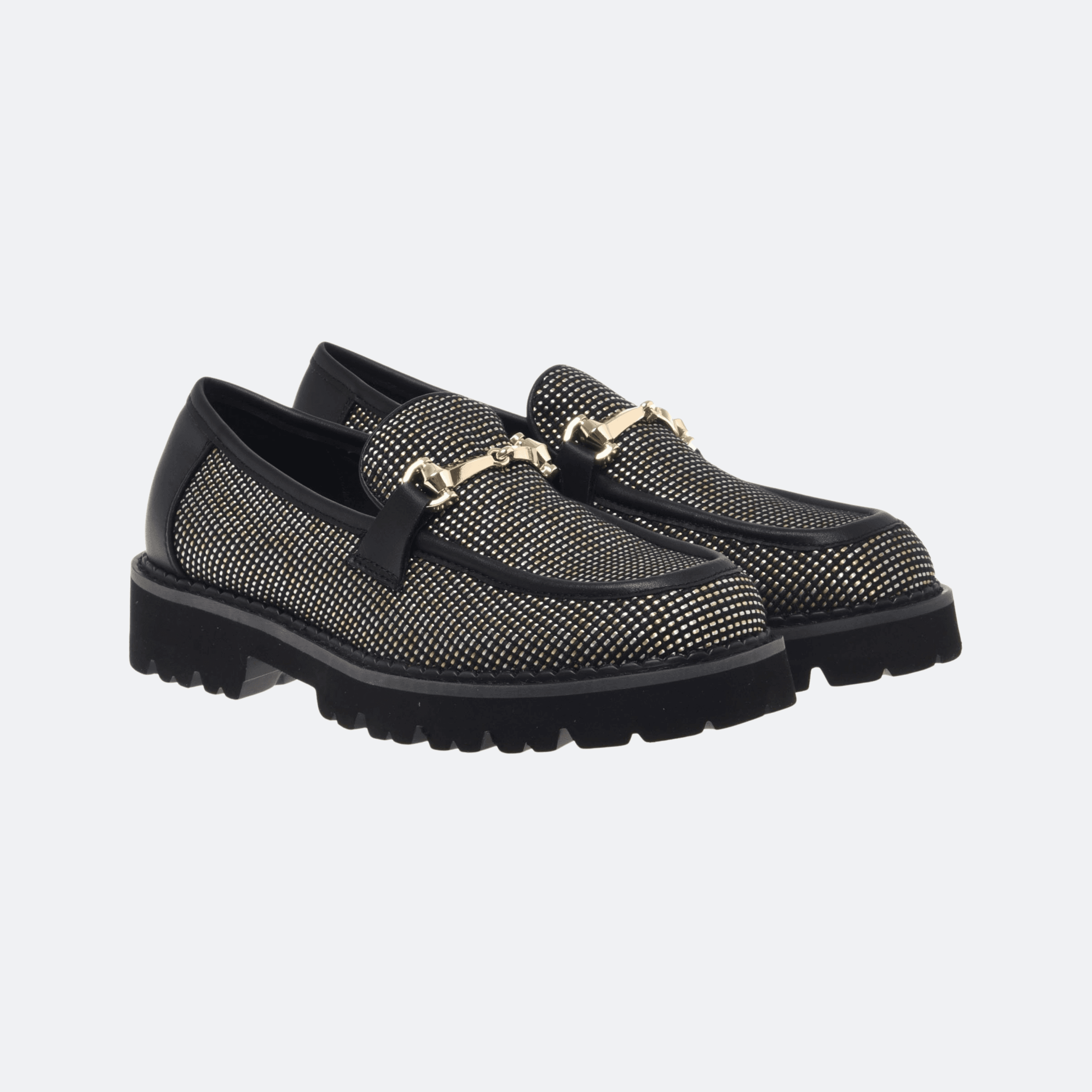 Baldinini Canvas Loafers For Women - Black alternate