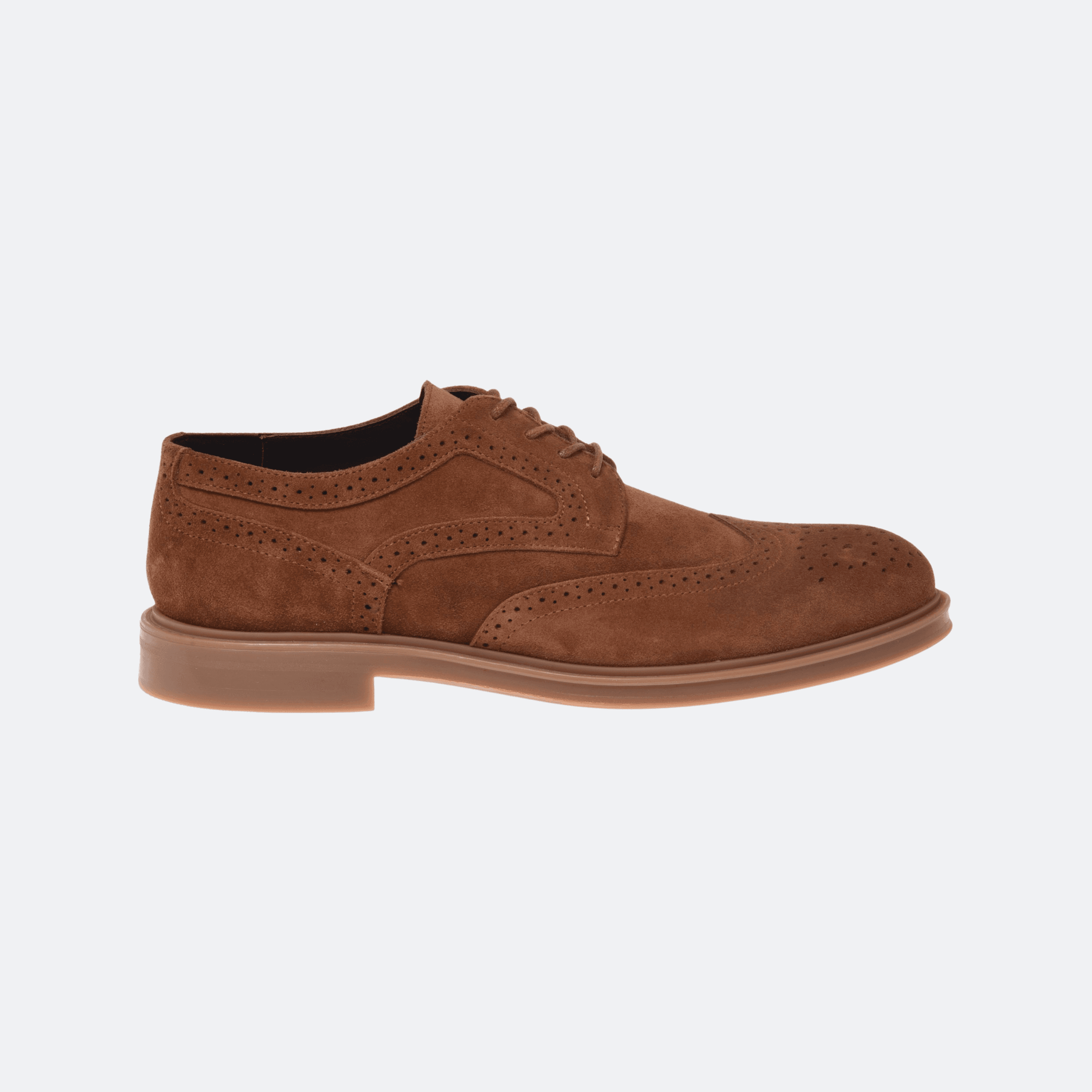 Baldinini Lace-Up Suede Shoes for Men - Tan