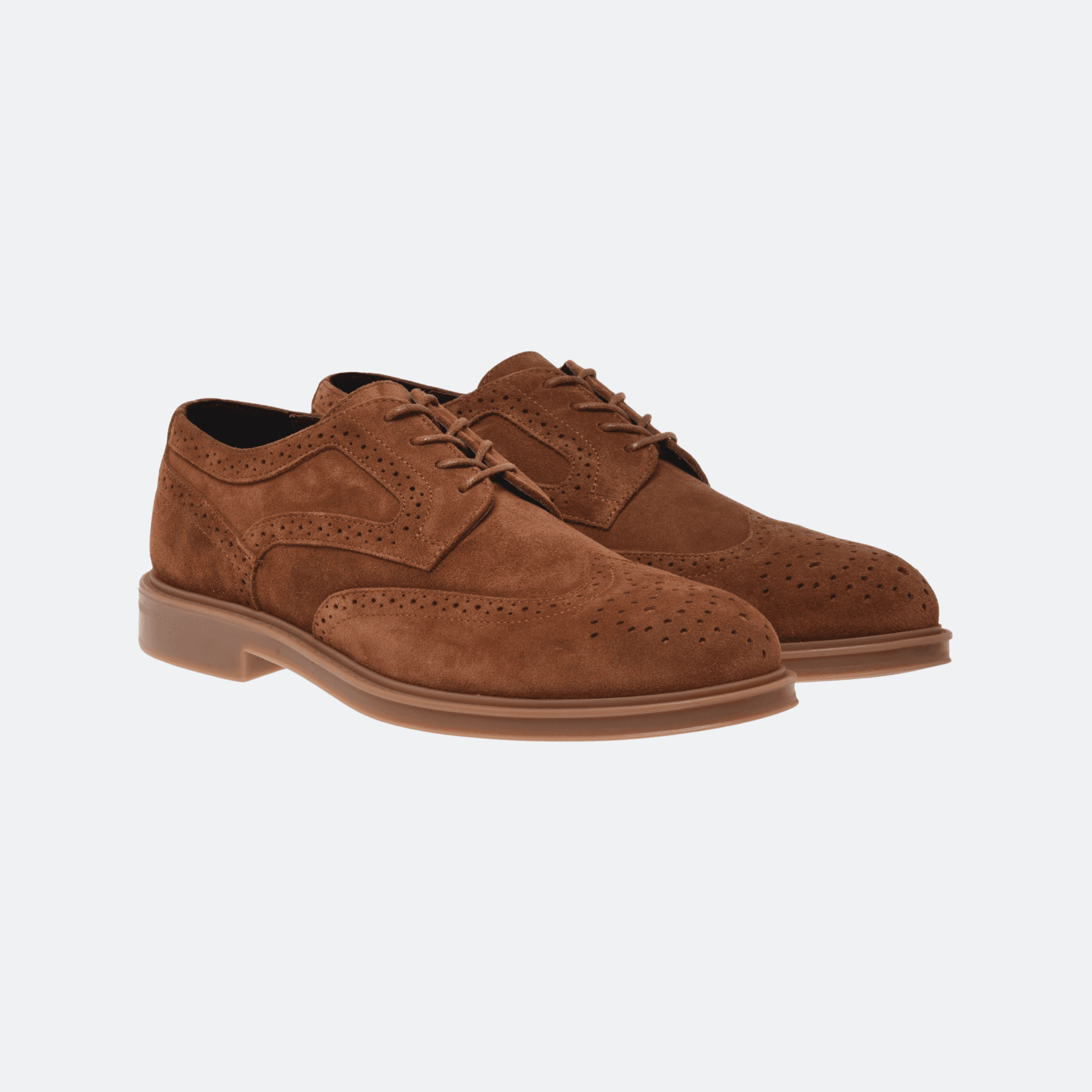 Baldinini Lace-Up Suede Shoes for Men - Tan alternate