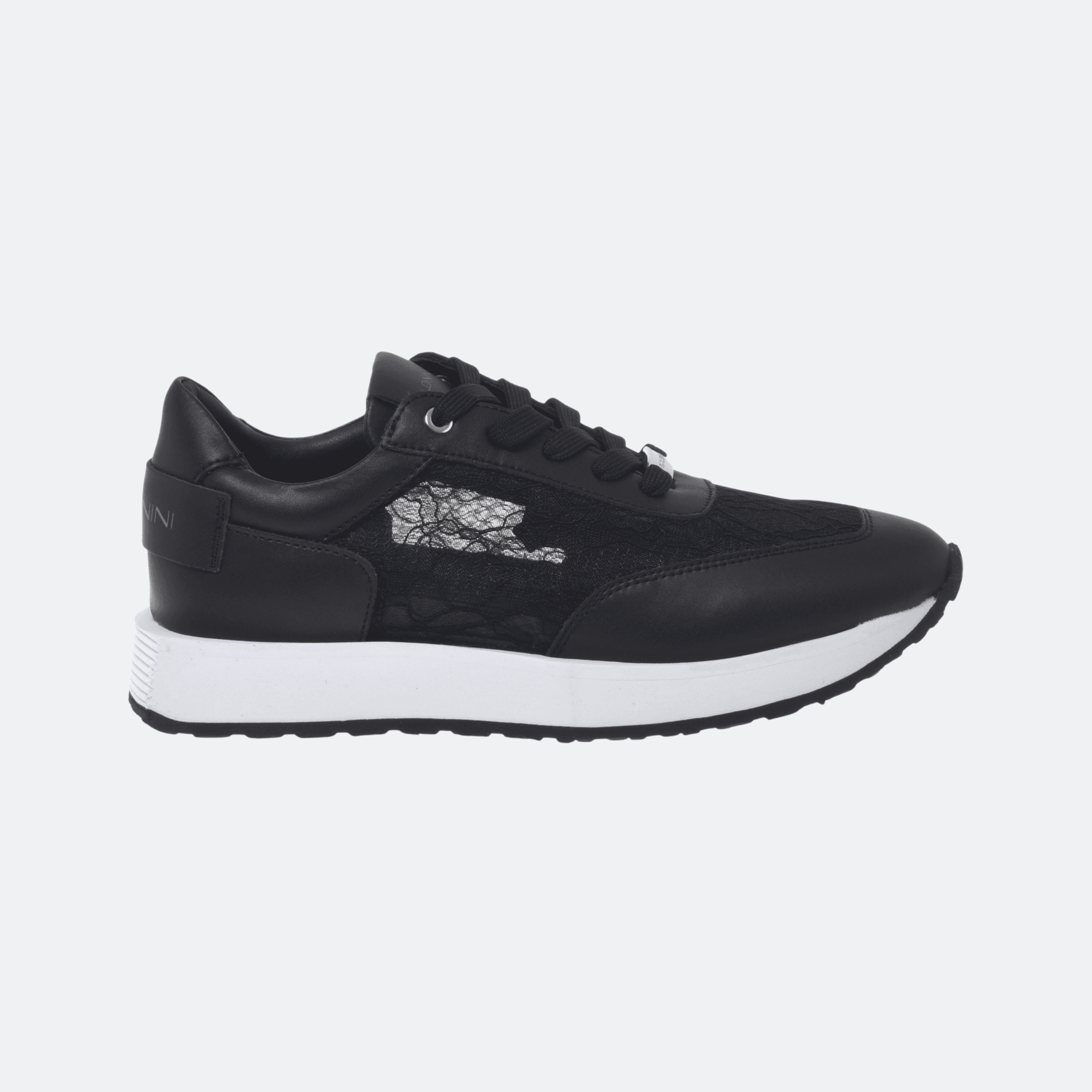 Baldinini Laced Leather Sneakers For Women - Black