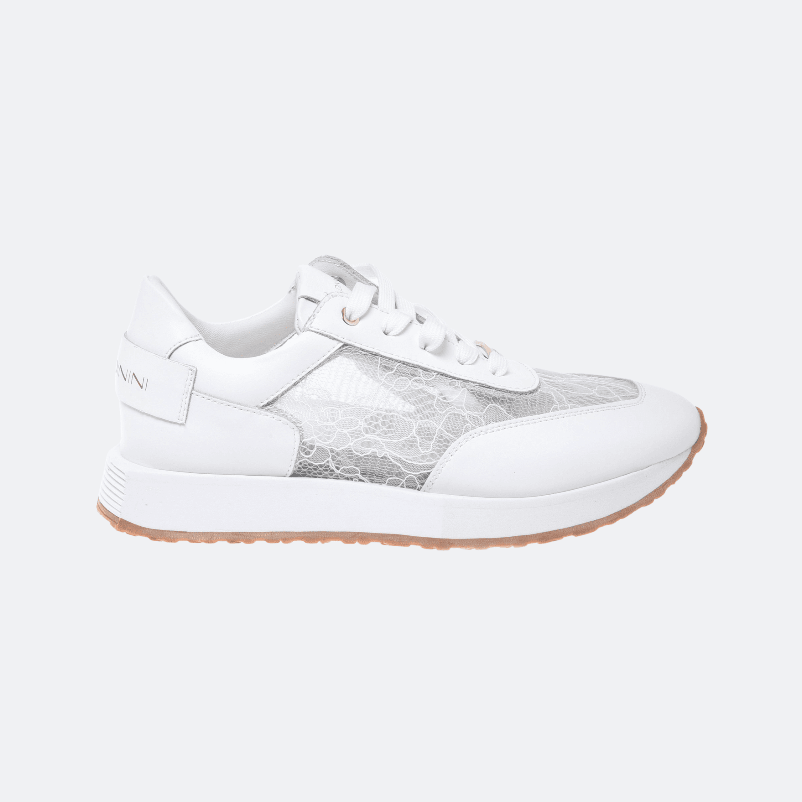 Baldinini Laced Leather Sneakers For Women - White