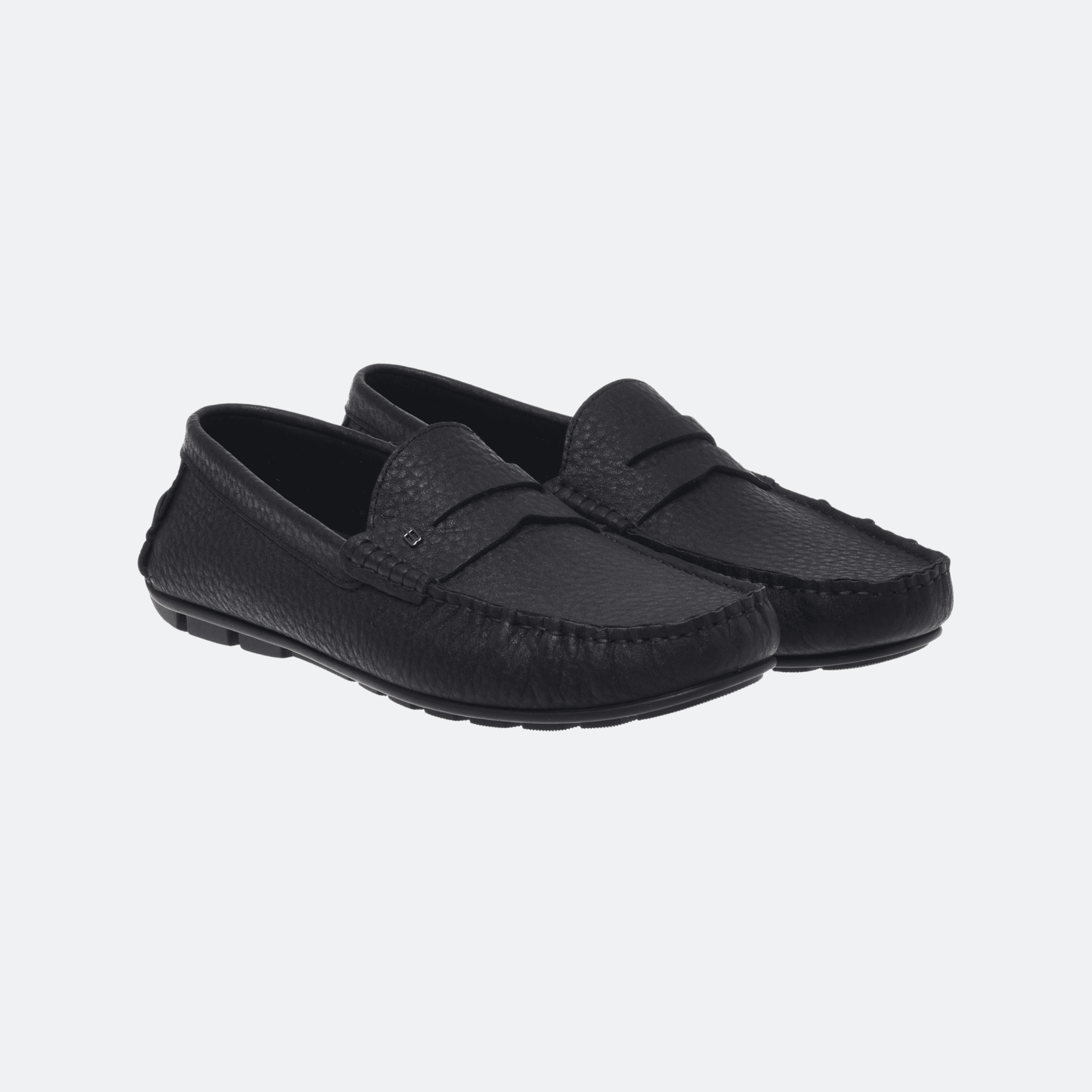 Baldinini Loafer in Tumbled Leather for Men - Black alternate