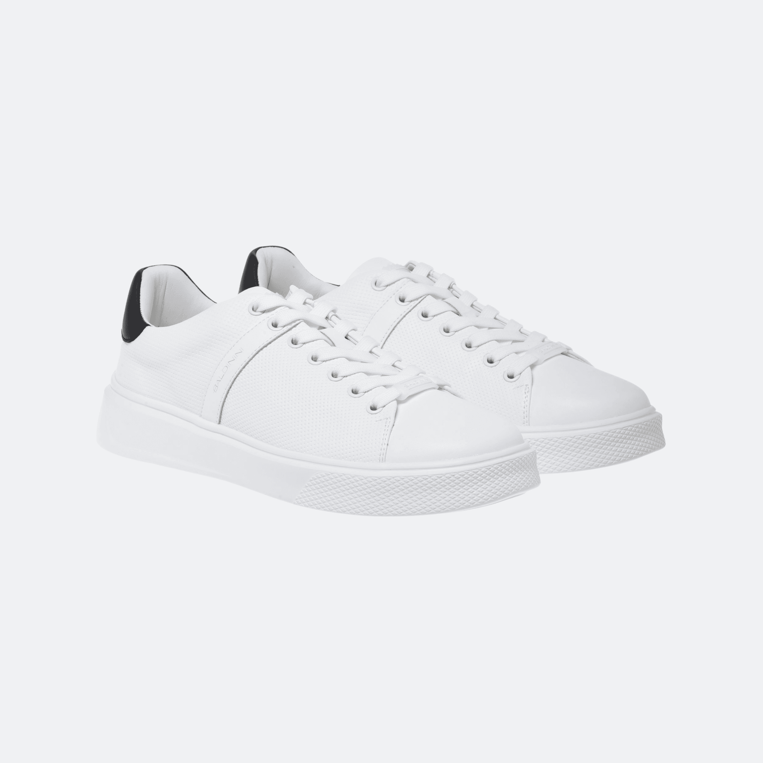 Baldinini Perforated Leather Sneakers for Men - White alternate