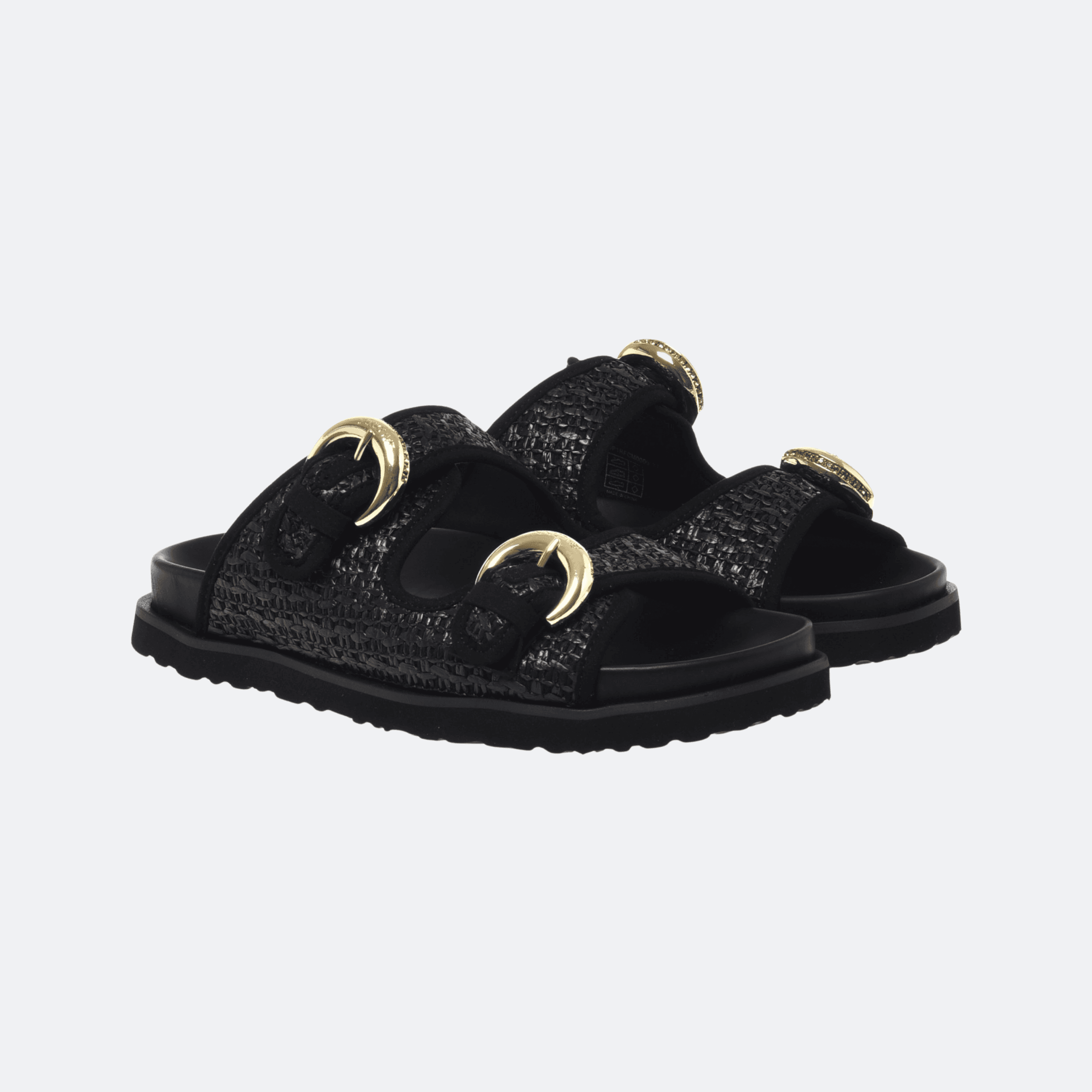 Baldinini Raffia Mules For Women - Black alternate