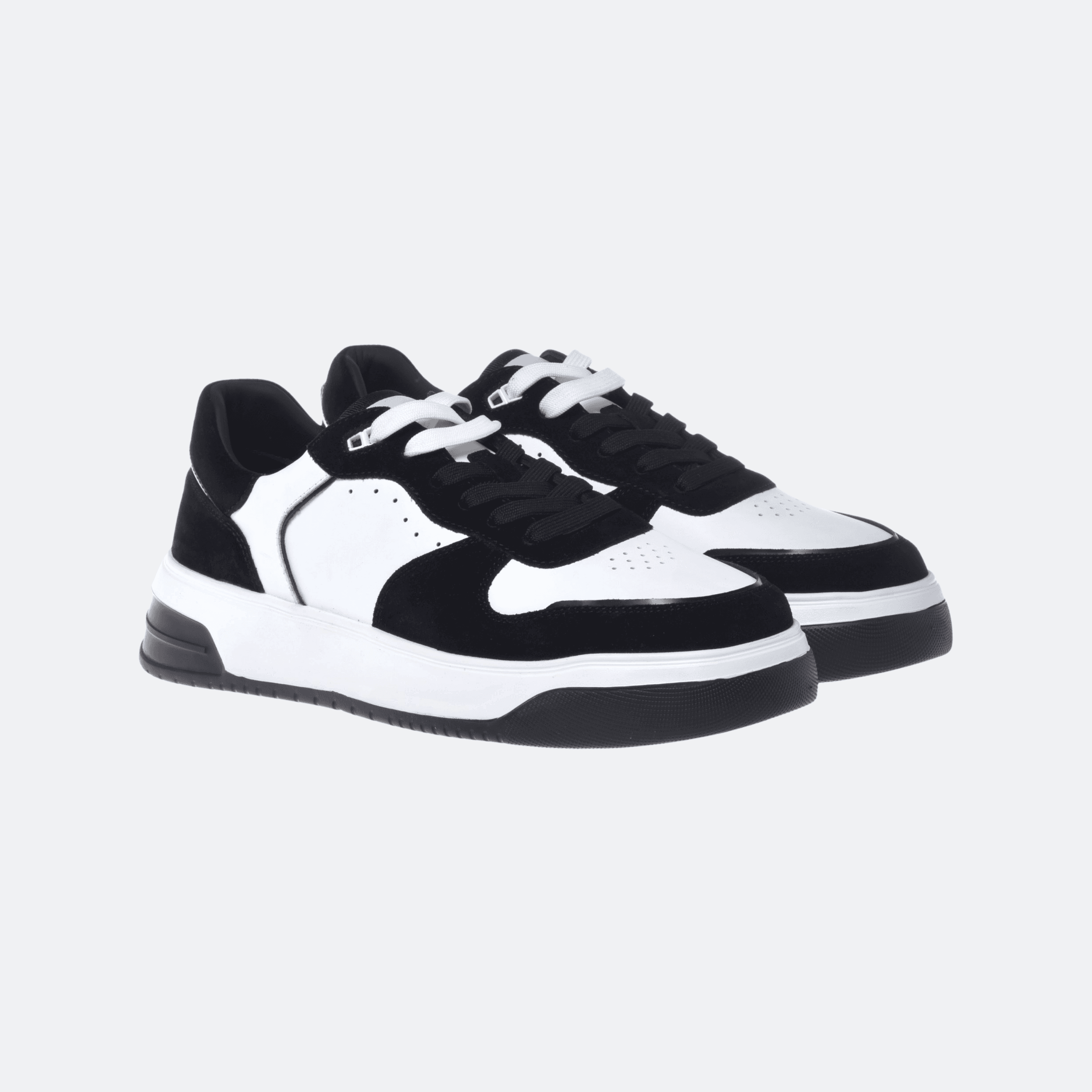 Baldinini Sneaker in Black Suede and White Leather for Men - Black/White alternate
