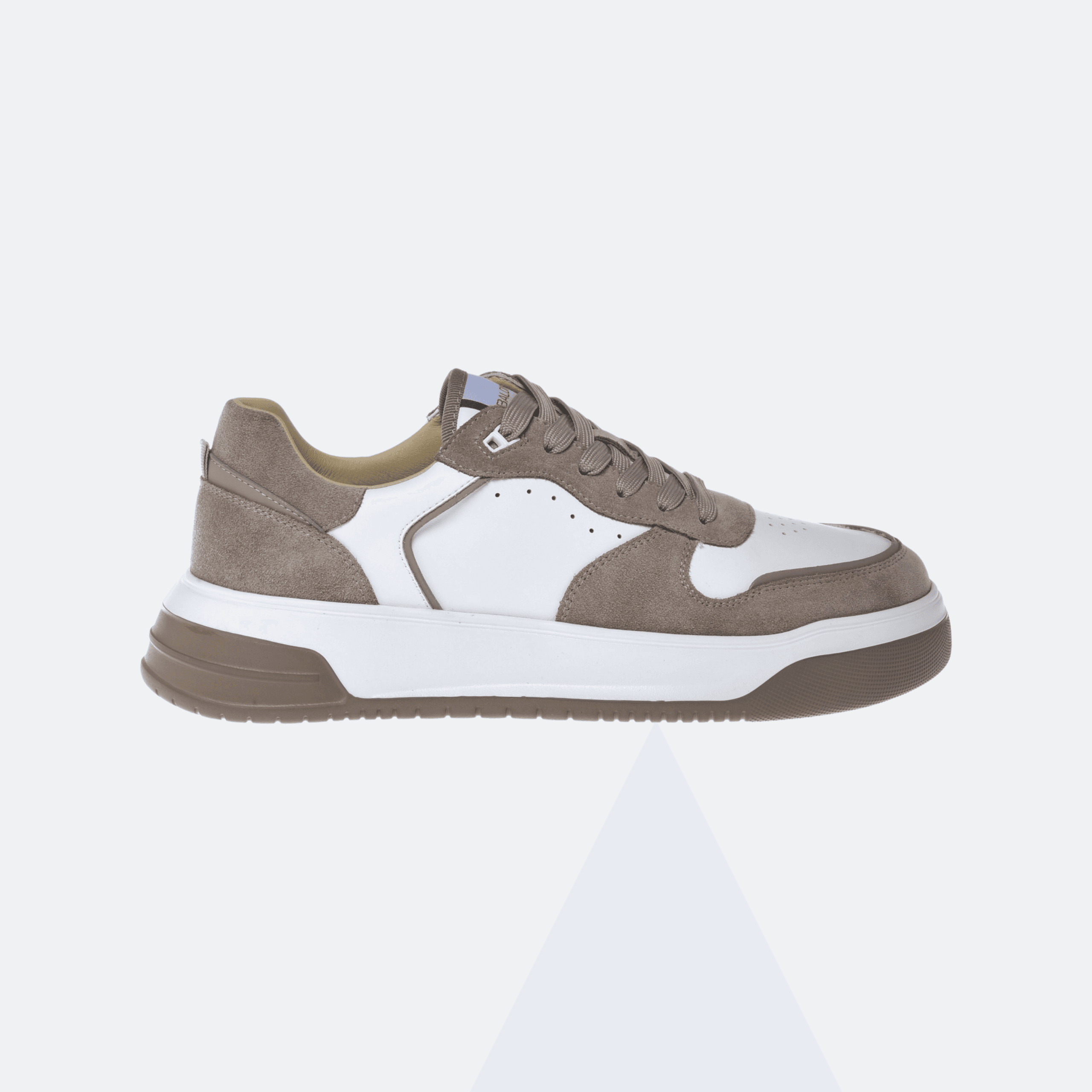 Baldinini Sneaker in Suede and Leather for Men - Beige/White
