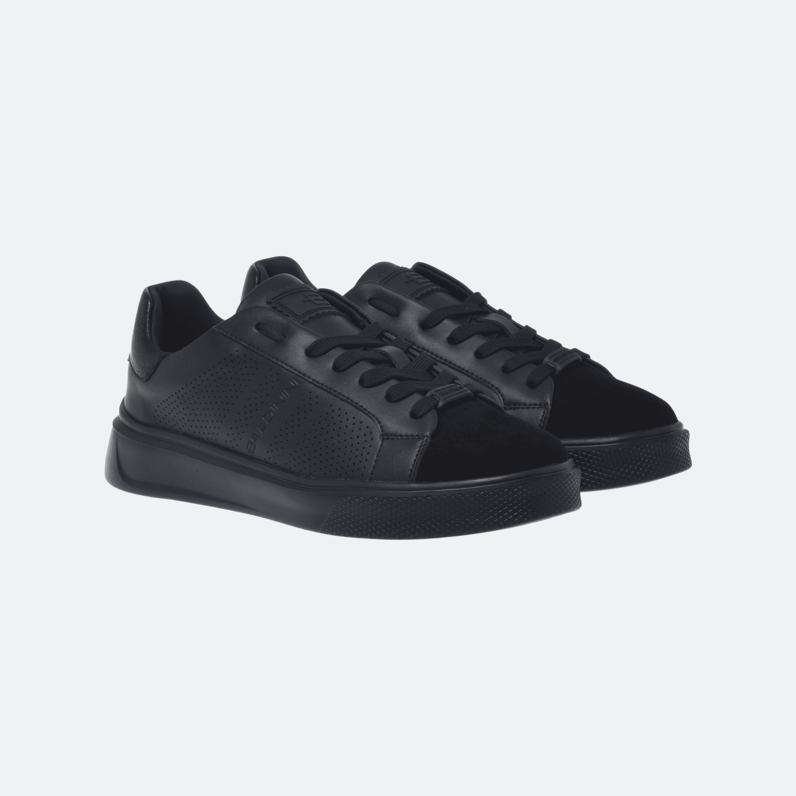 Baldinini Sneaker in Suede and Perforated Leather for Men - Black alternate
