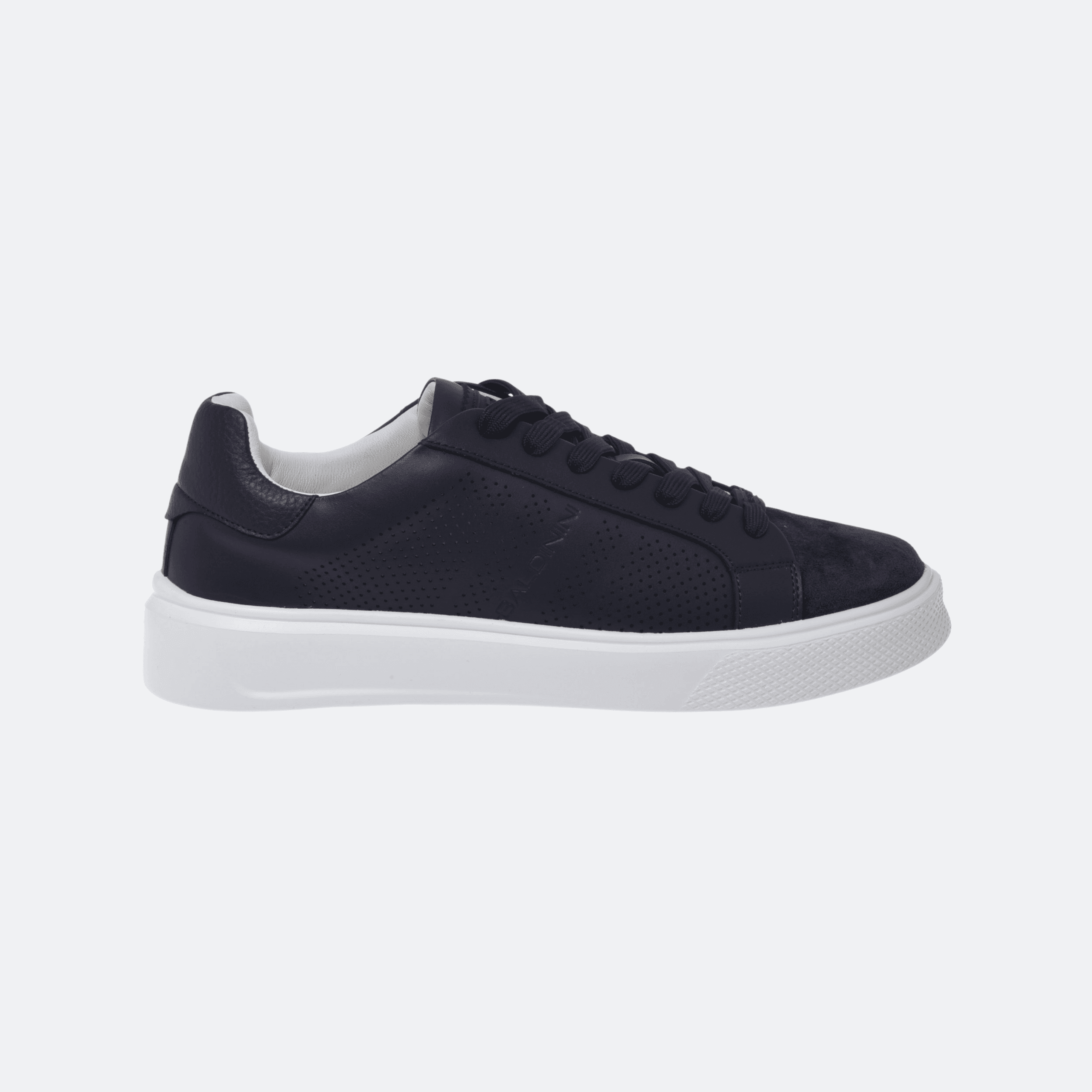 Baldinini Sneaker in Suede and Perforated Leather for Men - Navy Blue