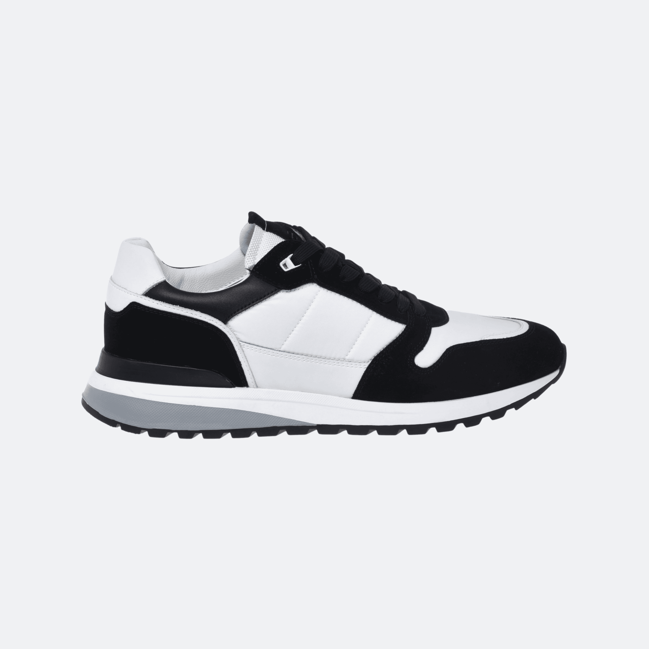 Baldinini Suede and Leather Sneakers for Men - Black/White