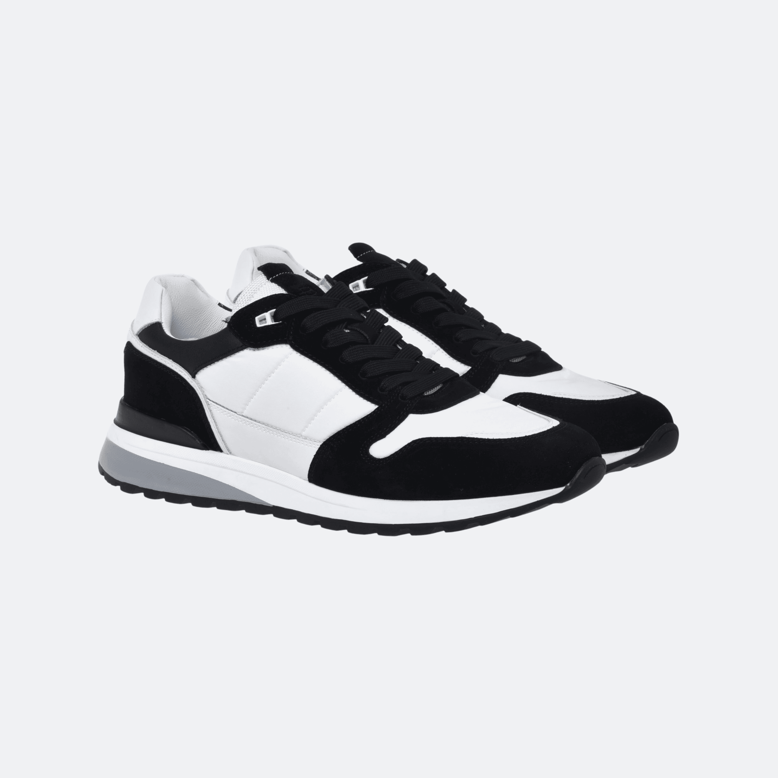 Baldinini Suede and Leather Sneakers for Men - Black/White alternate