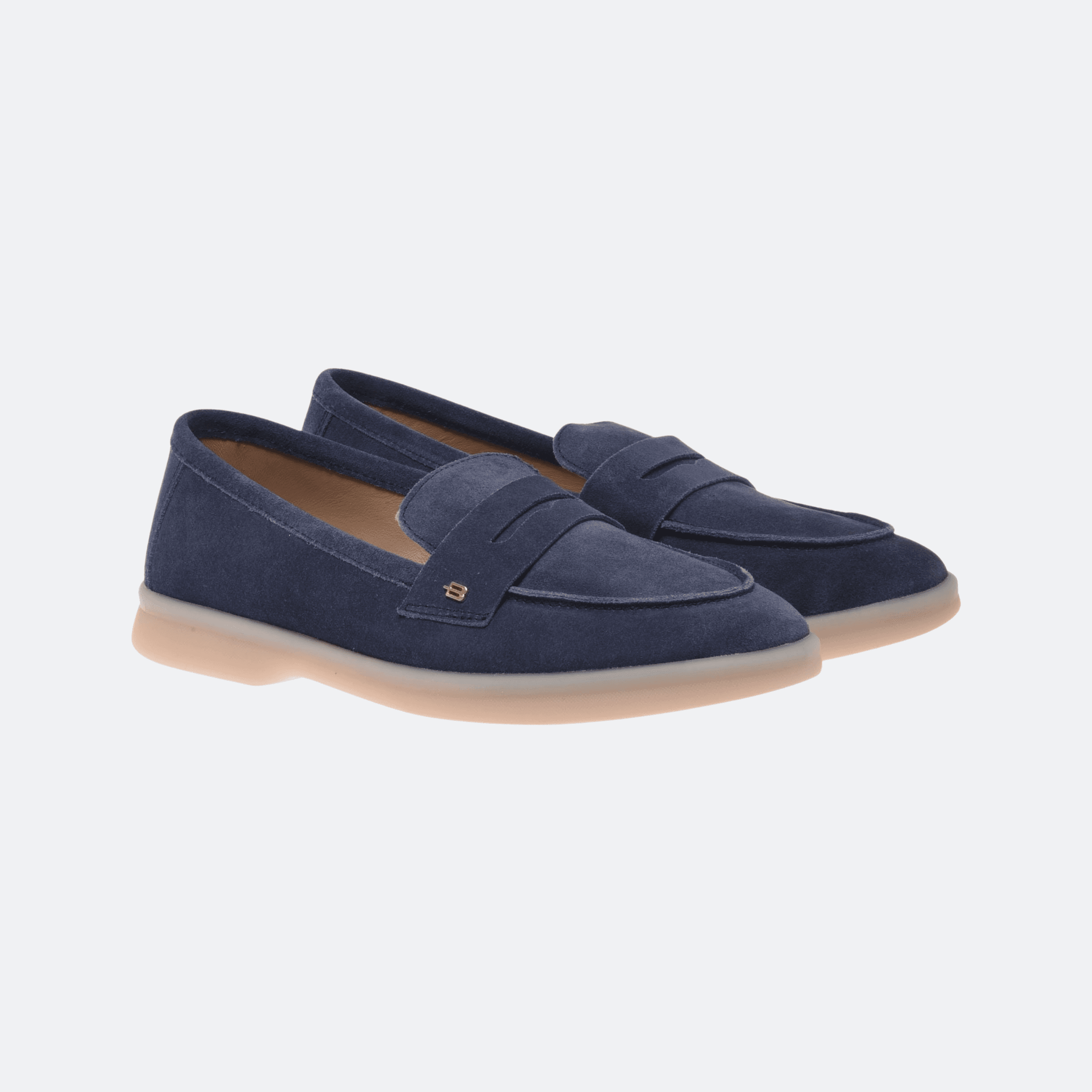 Baldinini Suede Loafer For Women - Navy alternate
