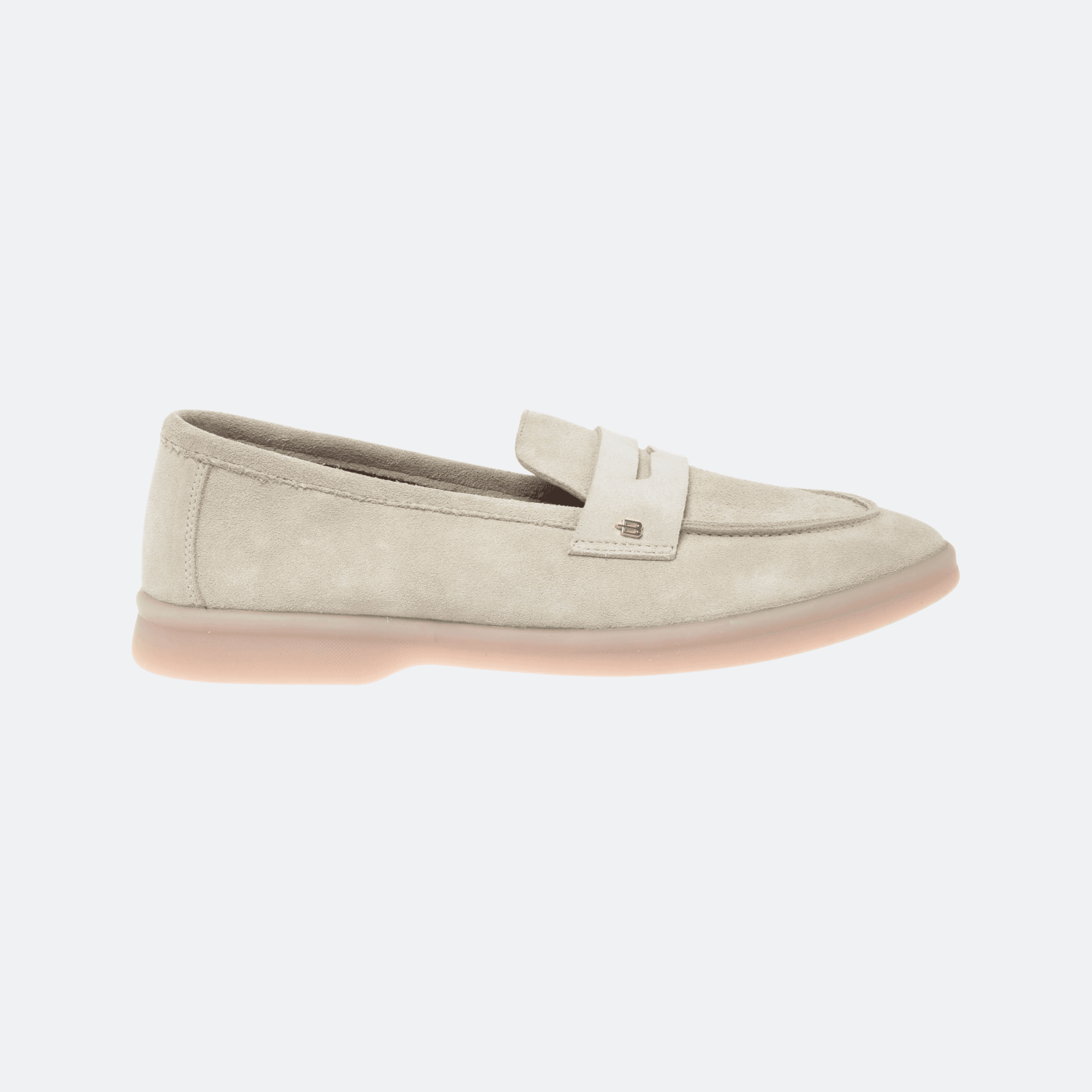 Baldinini Suede Loafer For Women - Off-white