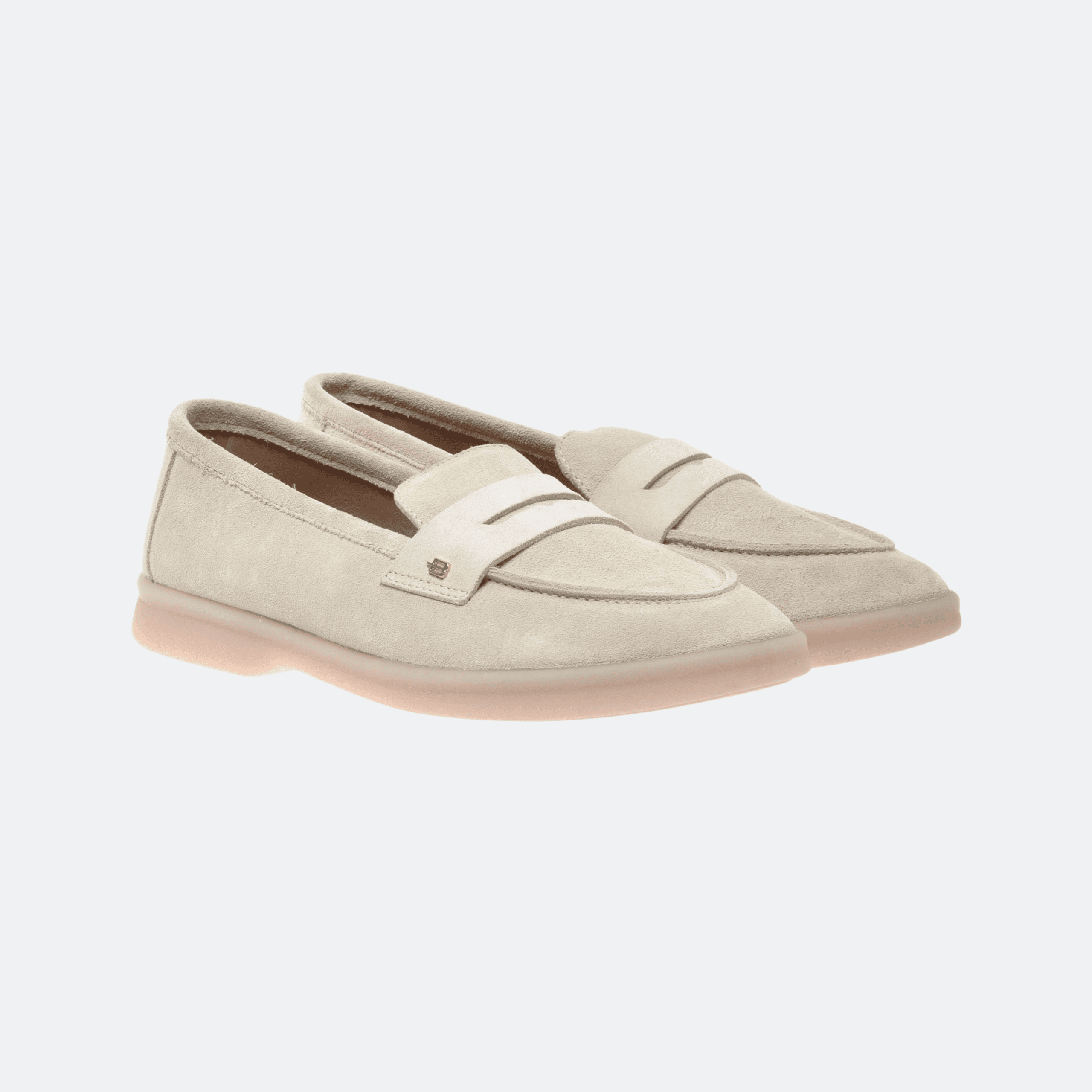 Baldinini Suede Loafer For Women - Off-white alternate