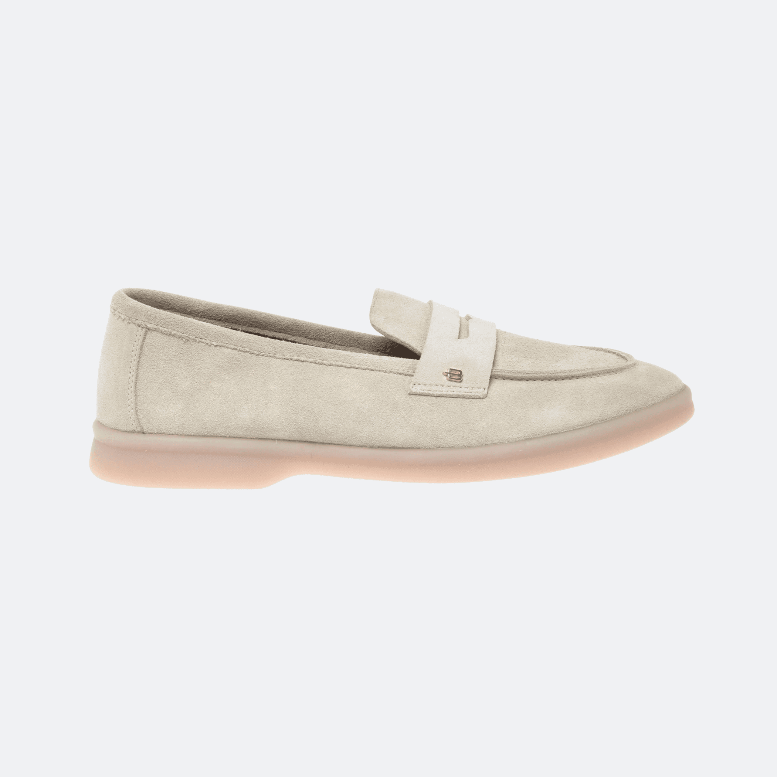 Baldinini Suede Loafers For Women - Off White