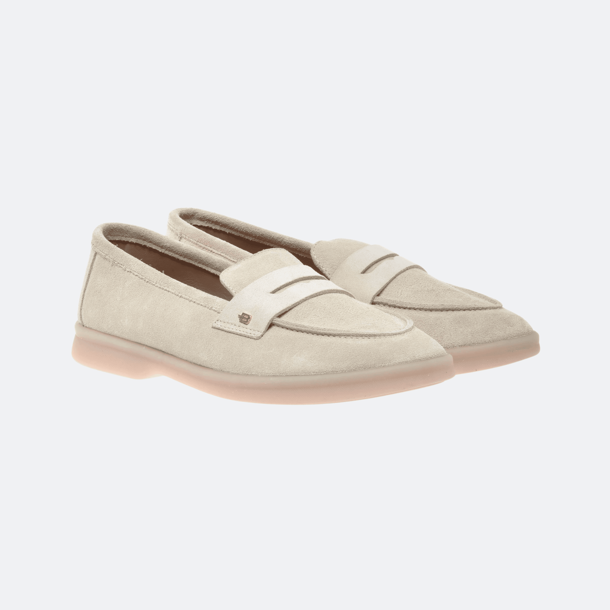 Baldinini Suede Loafers For Women - Off White alternate