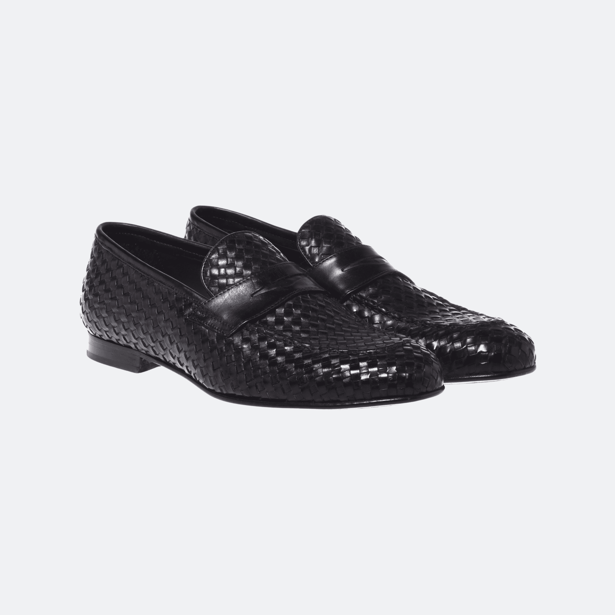 Baldinini Woven Leather Loafer for Men - Dark Brown alternate
