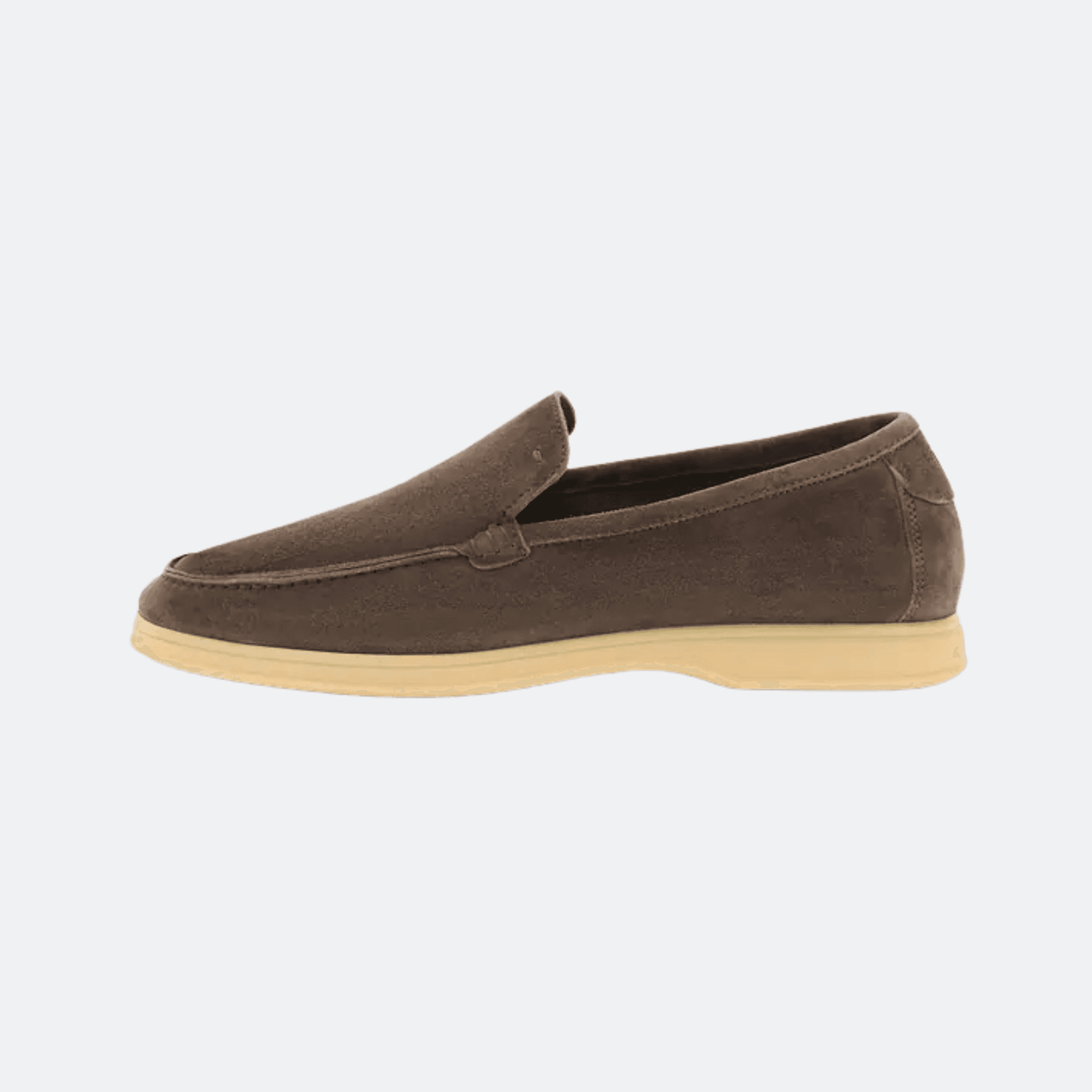 Boggi Milano Aria En Daim Mocassins Suede Shoes for Men - Dark Brown