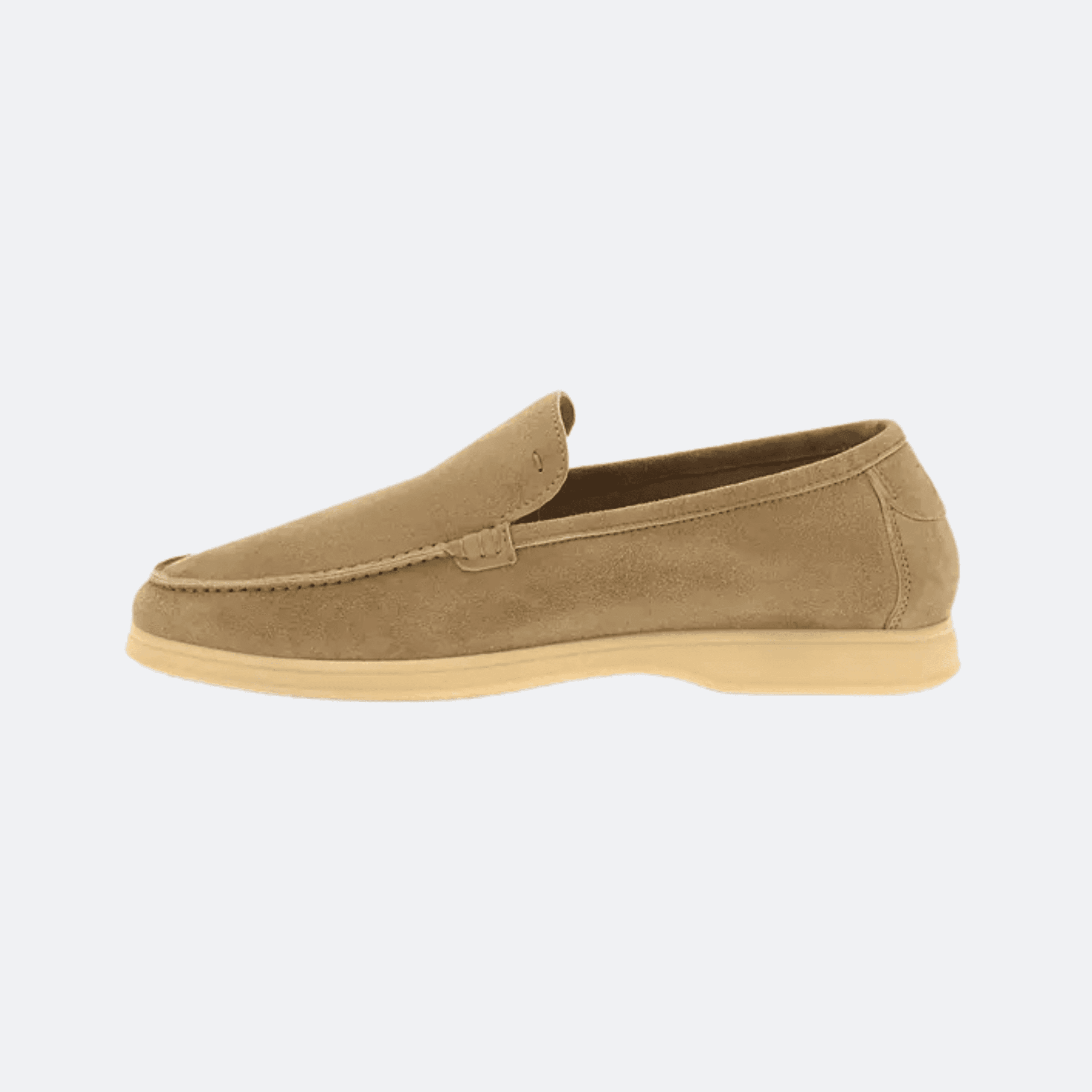 Boggi Milano Aria En Daim Mocassins Suede Shoes for Men - Sand Beige
