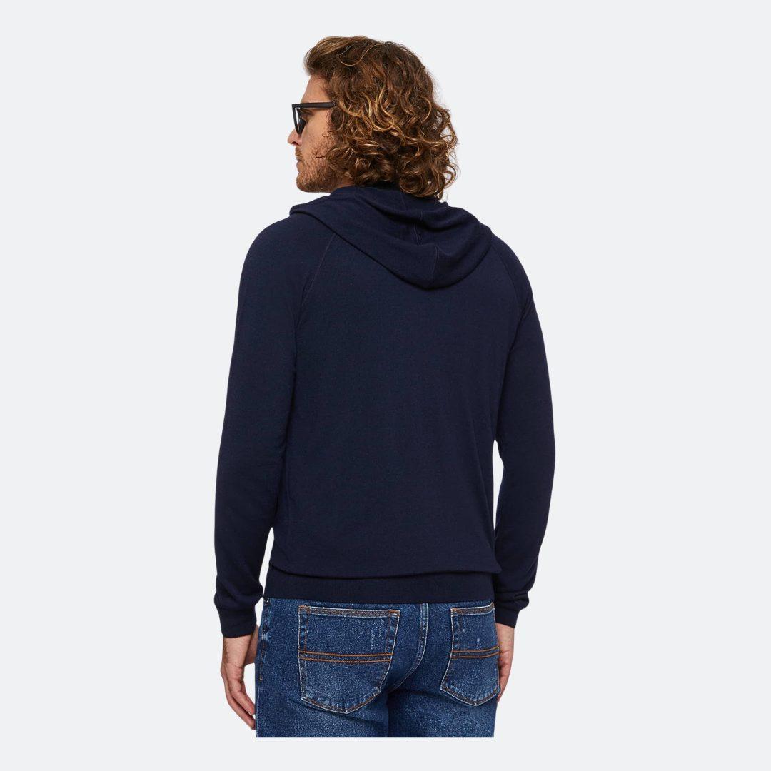 Boggi Milano Cotton Navy Blue Men Cardigan alternate