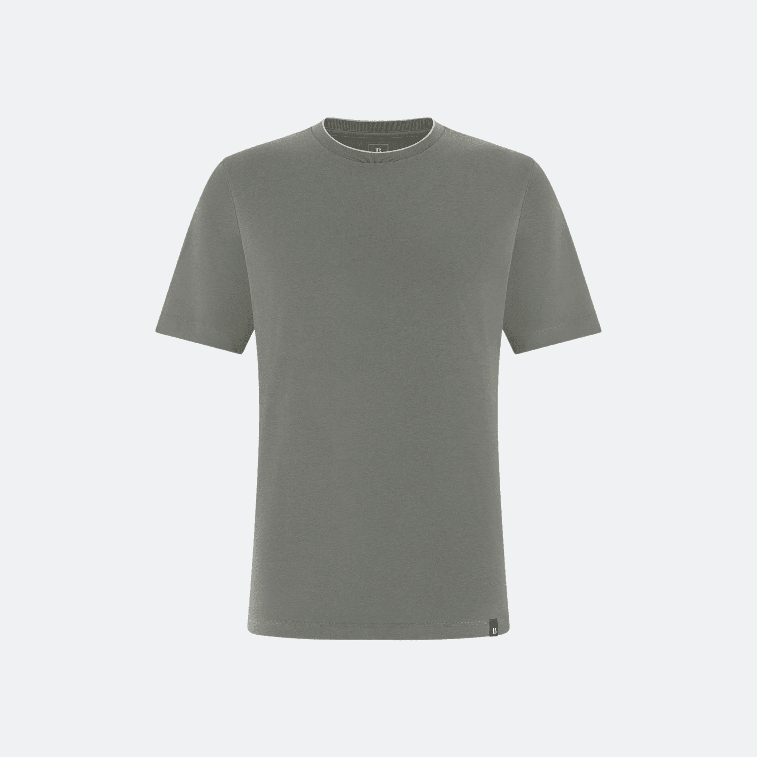 Boggi Milano Cotton-Tencel T-Shirt for Men - Military Green
