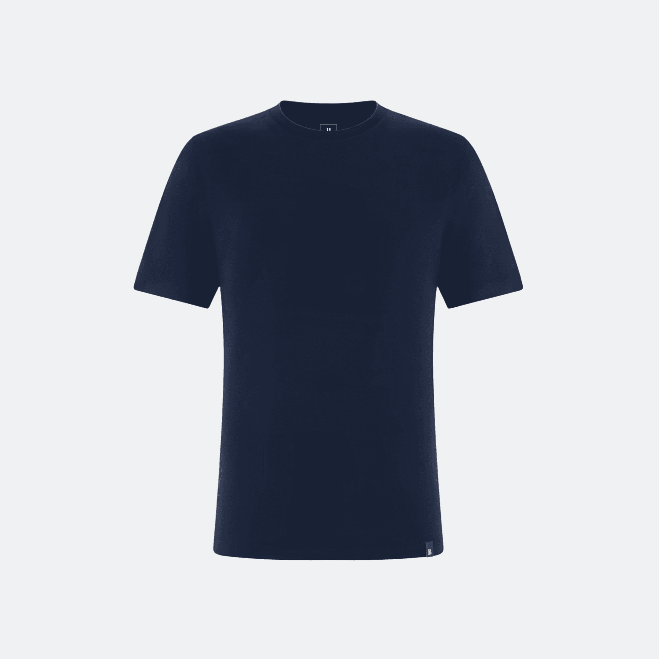 Boggi Milano Cotton-Tencel T-Shirt for Men - Navy Blue