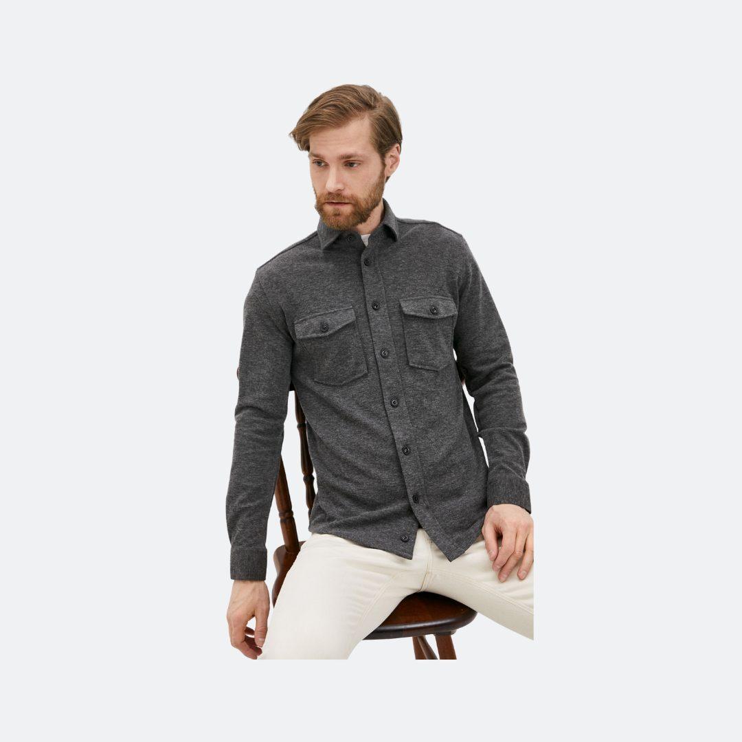 Boggi Milano Fume Grey Men Shirt