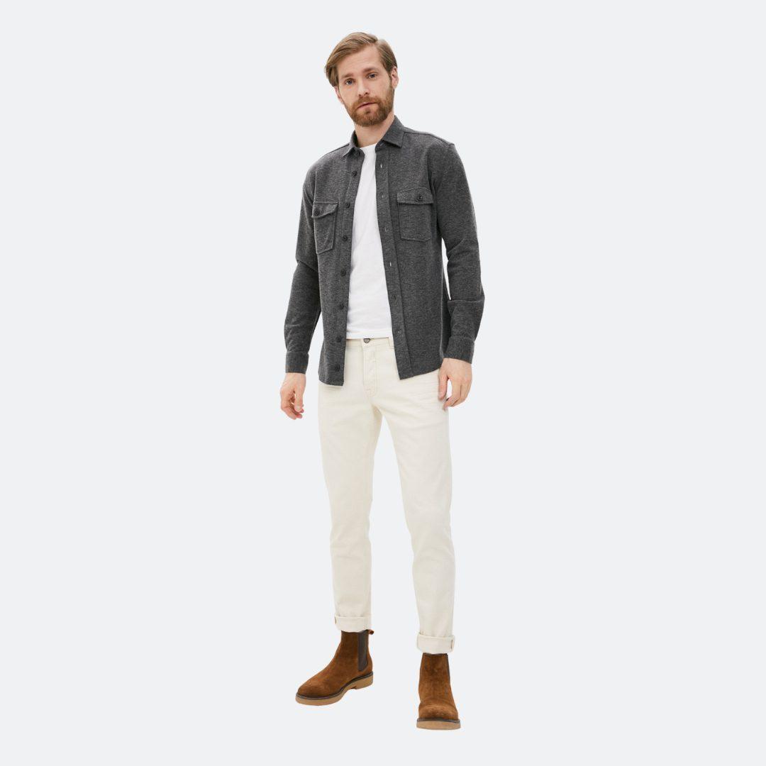 Boggi Milano Fume Grey Men Shirt alternate