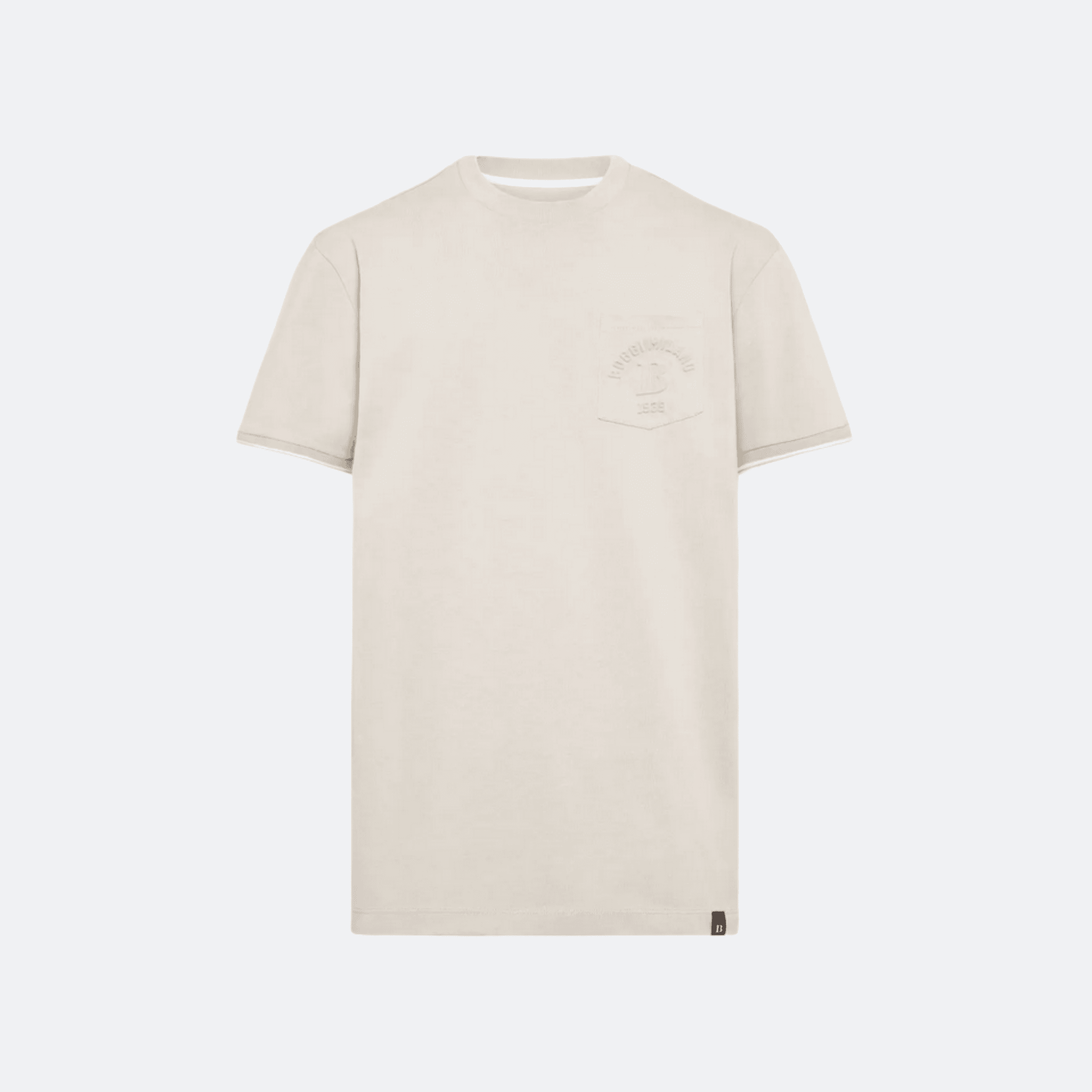 Boggi Milano Logo-Embroidered Cotton T-Shirt- Sand Beige