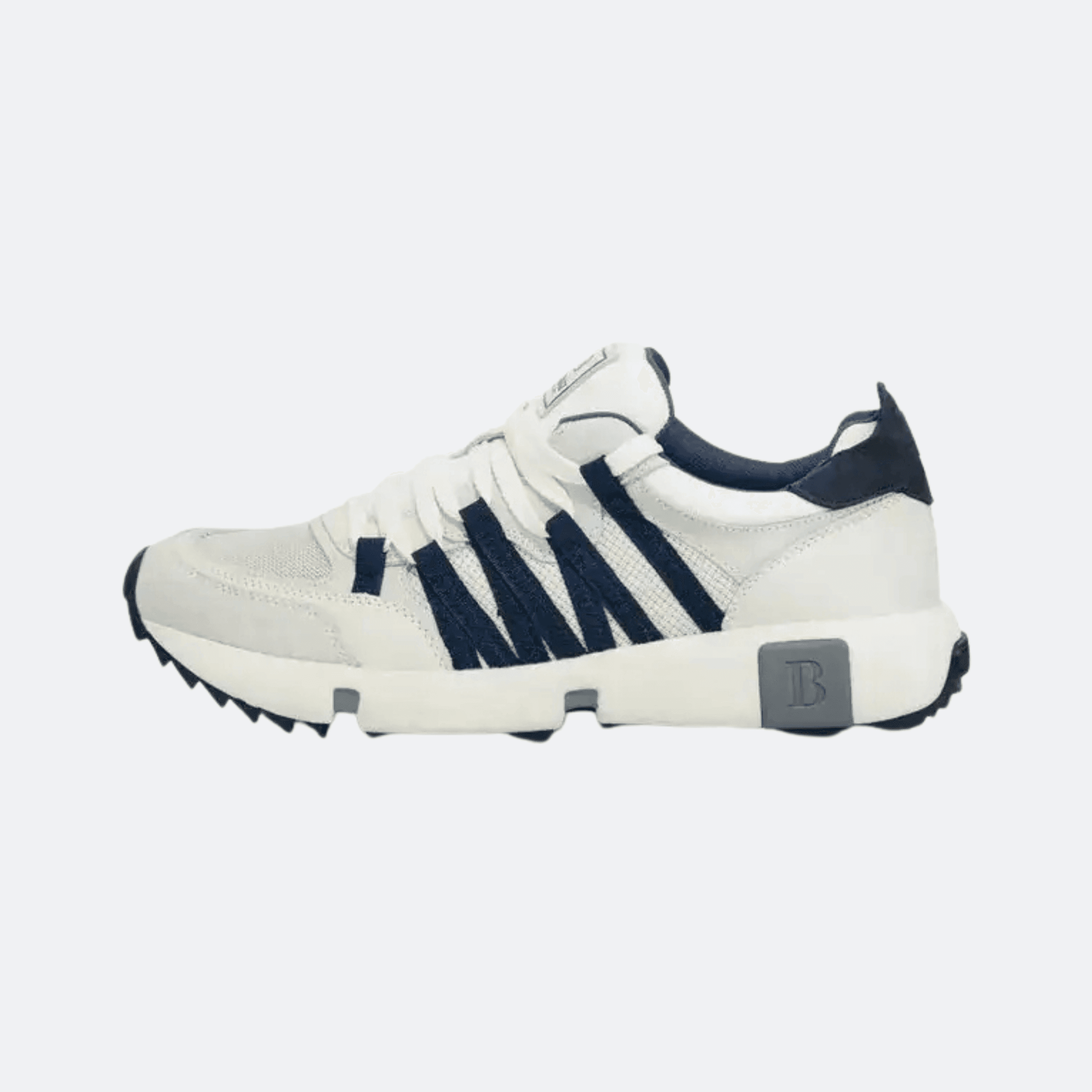 Boggi Milano Panelled Sneakers For Men - White/Navy
