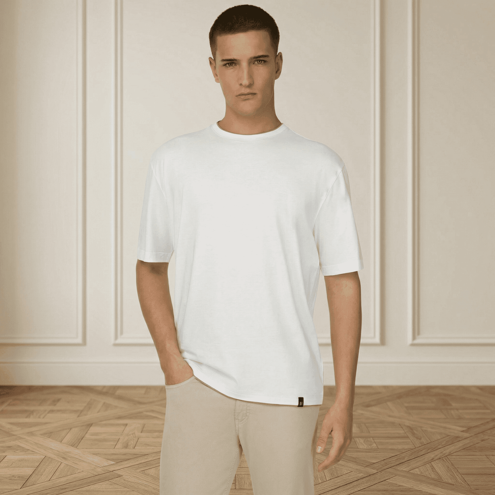 Boggi Milano Pima Cotton T-Shirt - White alternate