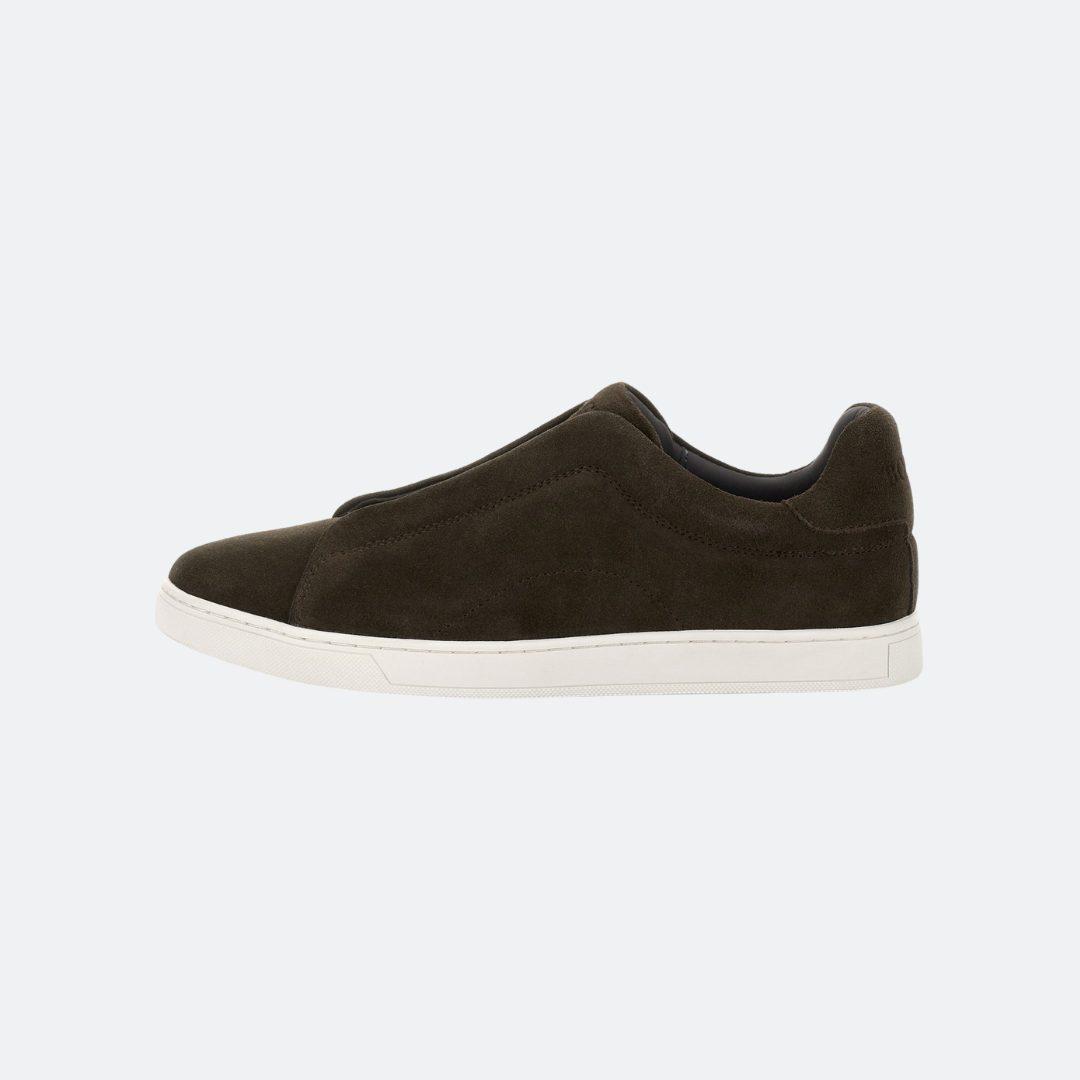 Boggi Milano Suede Low Top Dark Brown Sneakers