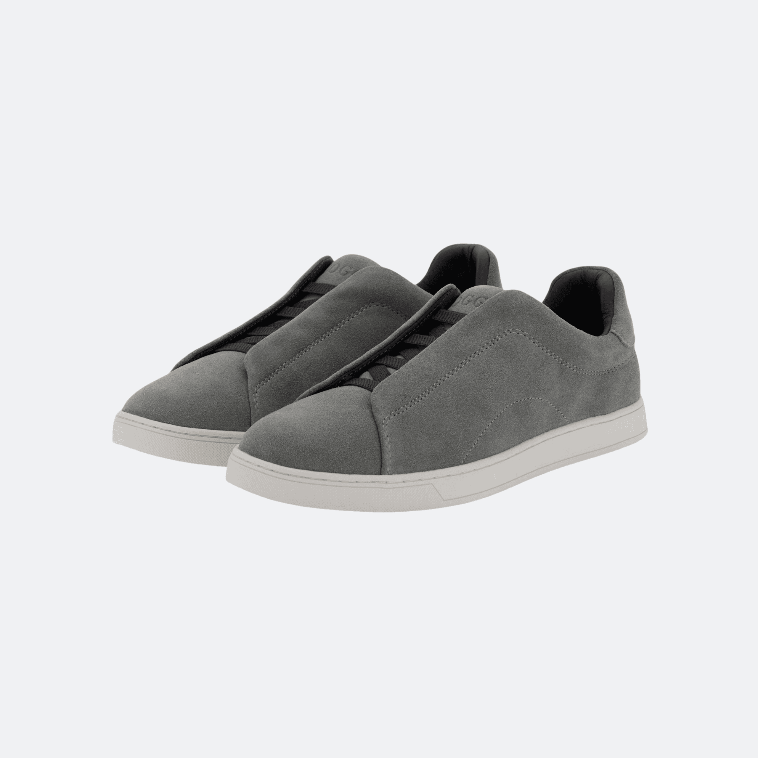 Boggi Milano Suede Slip-On Minimal Sneakers - Grey alternate