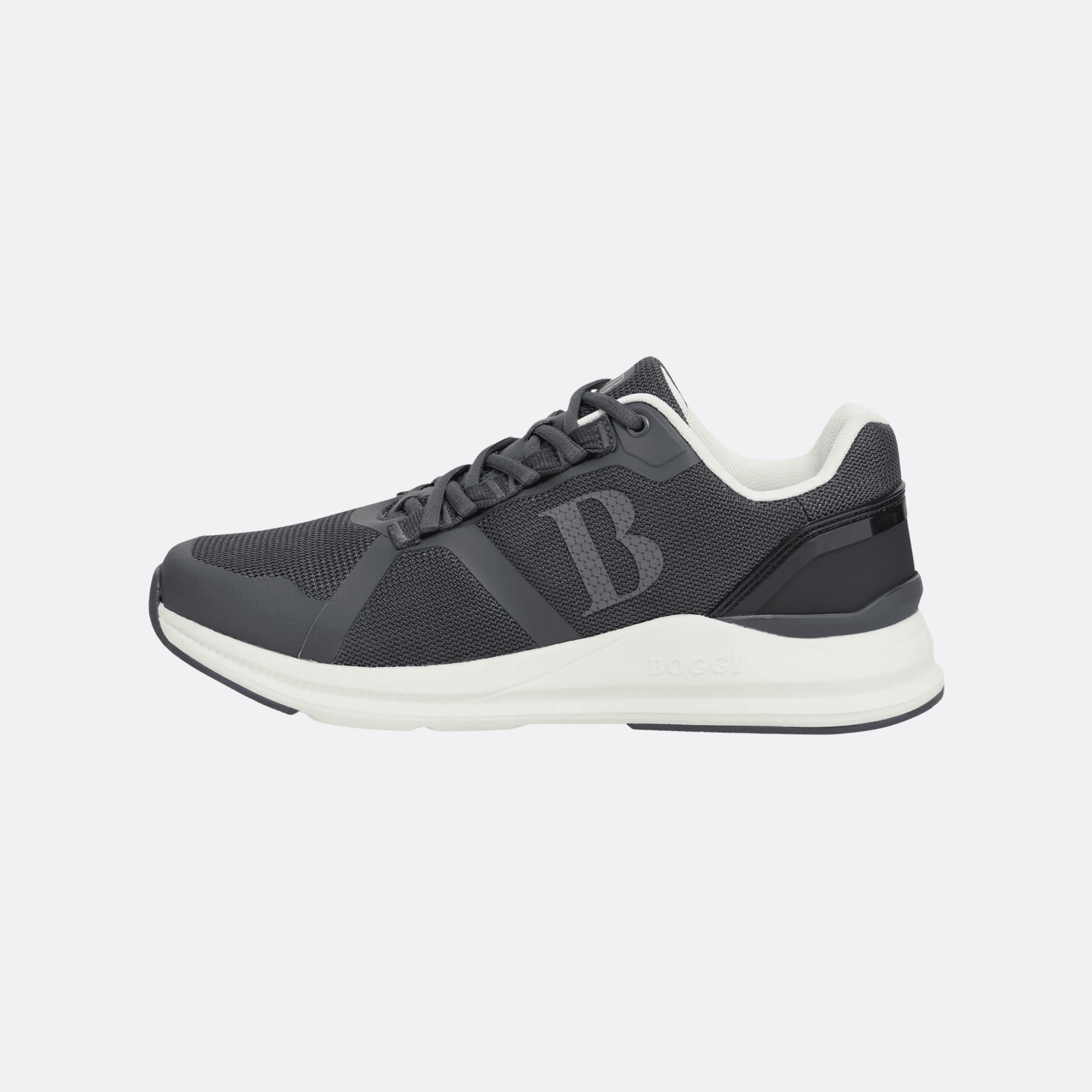 Boggi Milano Technical Fabric Trainers For Men - Dark Grey