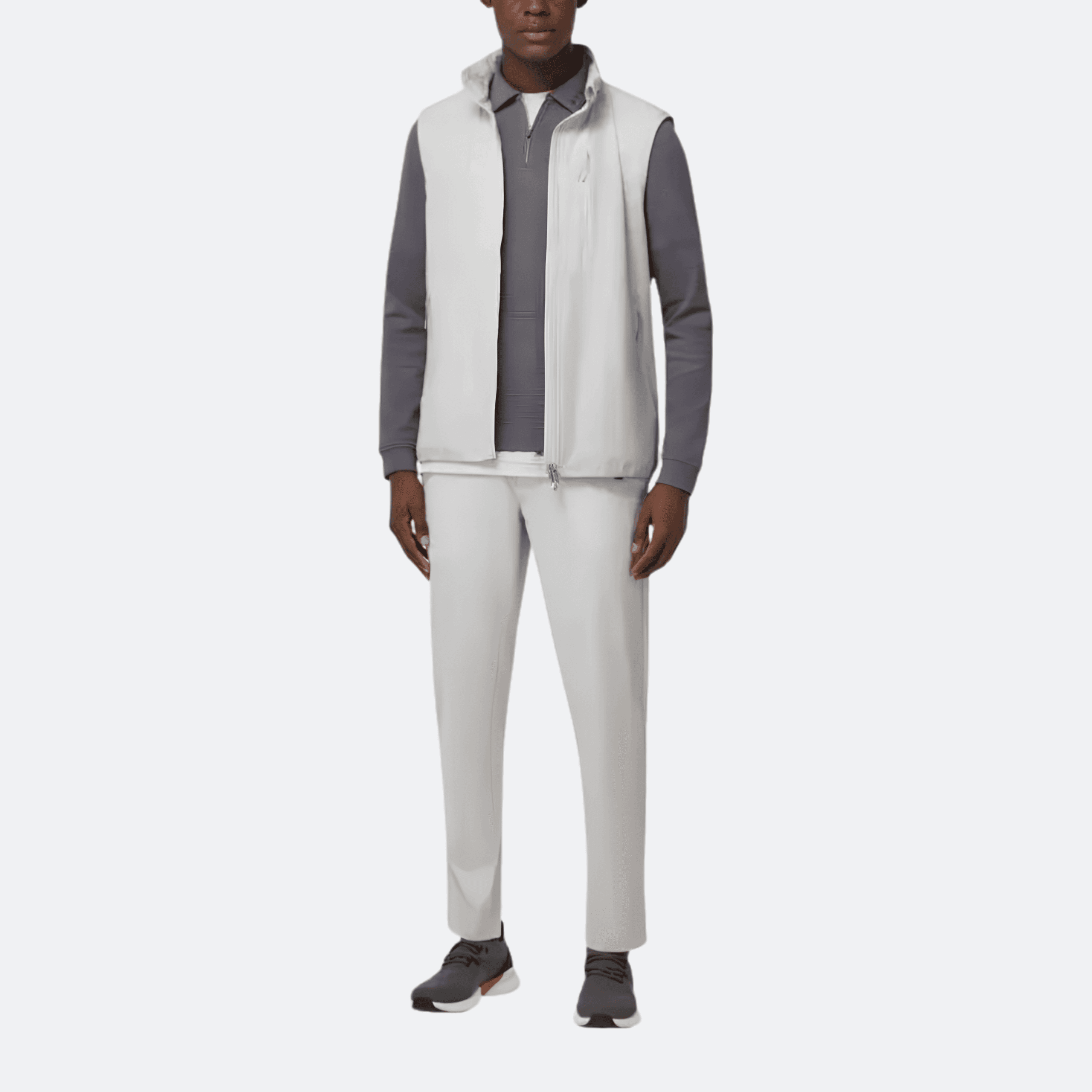 Boggi Milano Technical Fabric Vest for Men - White alternate