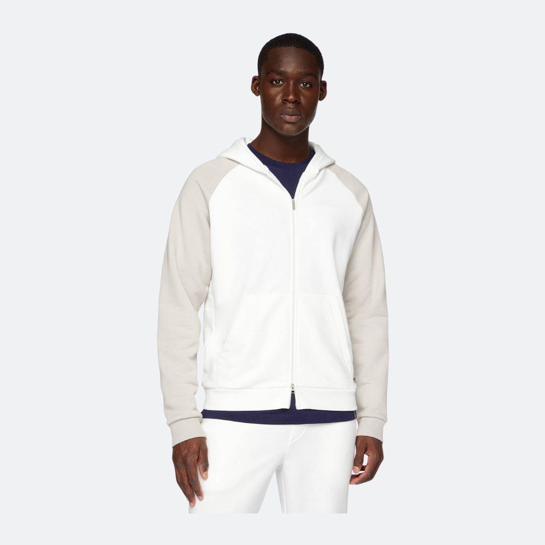 Boggi Milano White Block Hoodie alternate