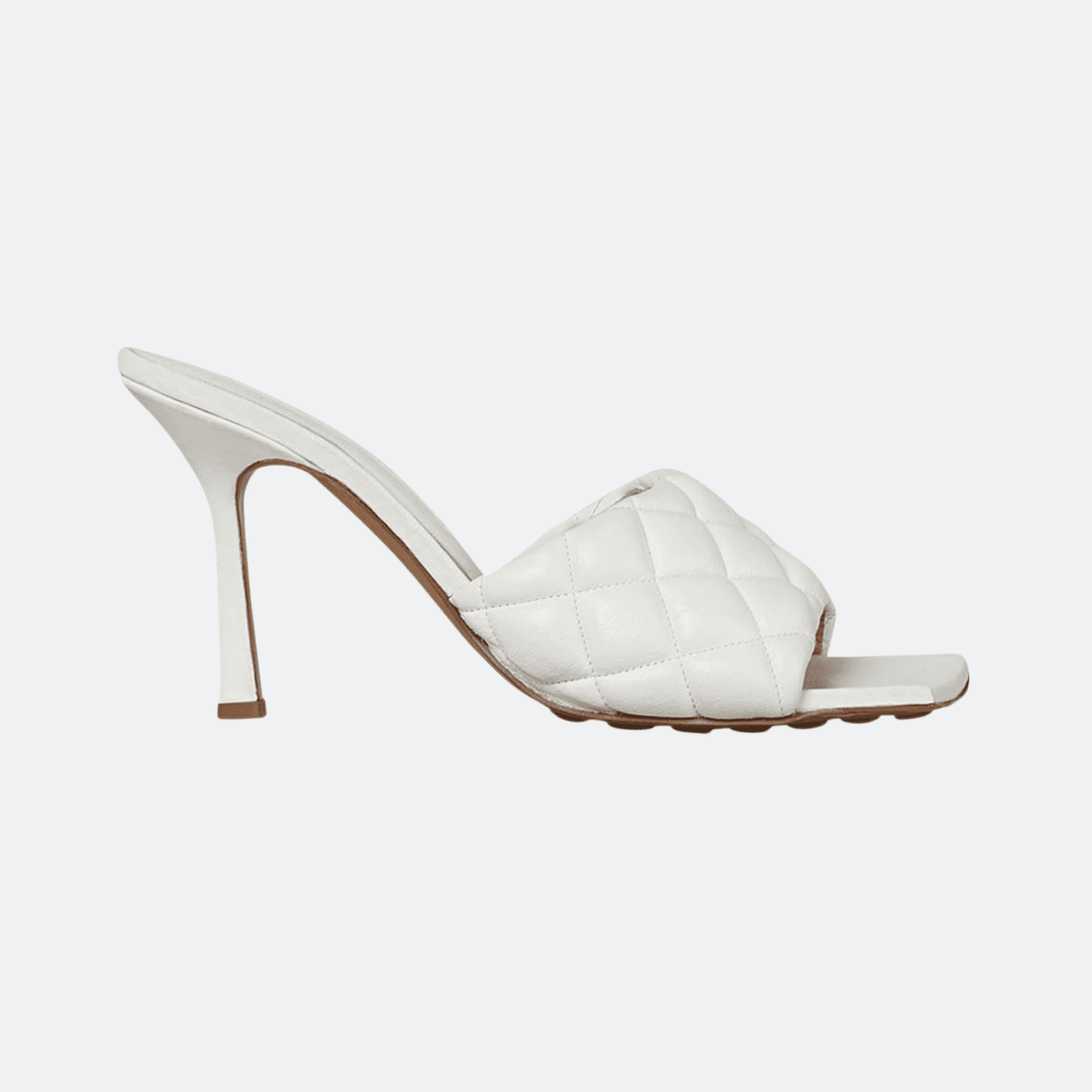 Bottega Veneta Stretch Padded Mules For Women - White