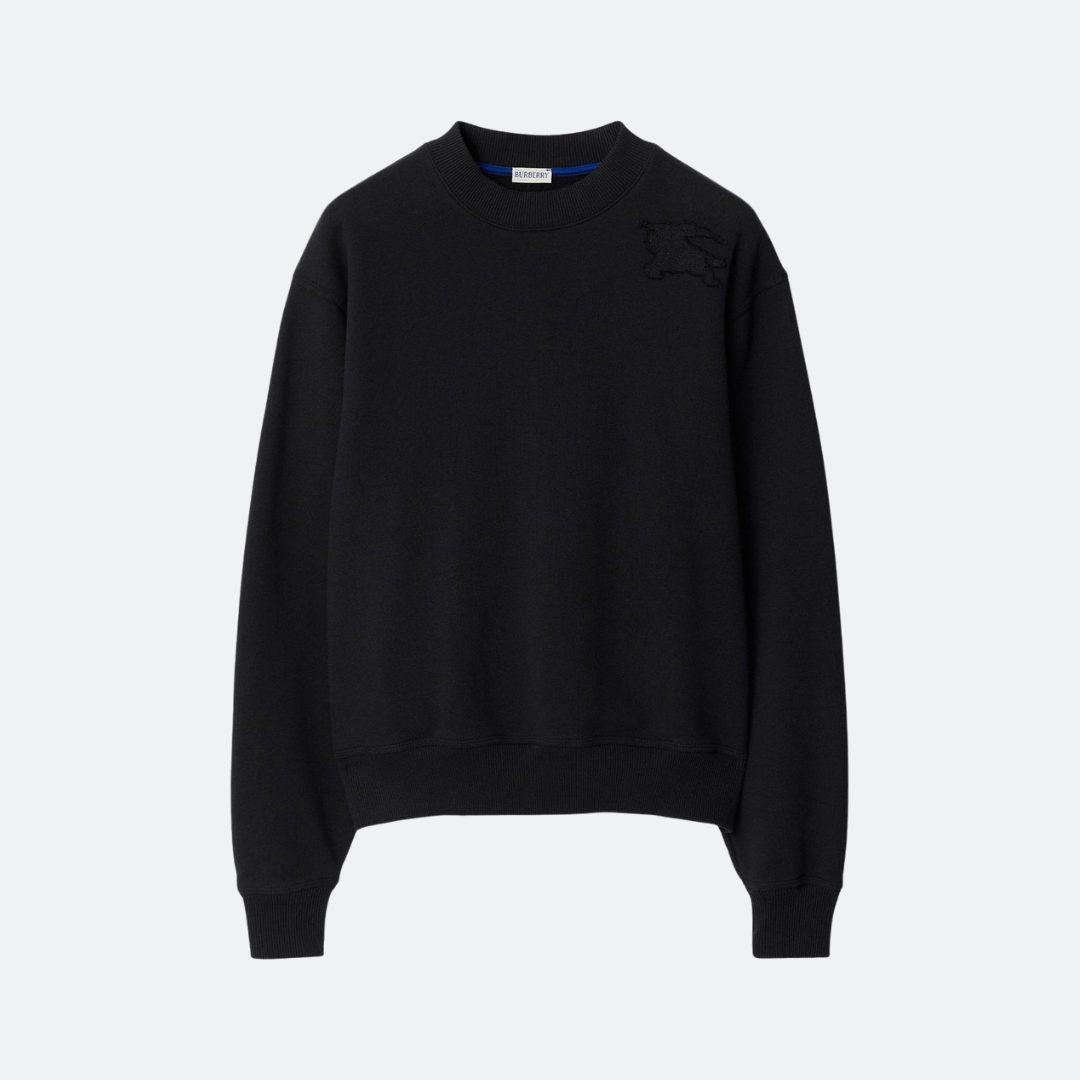 Burberry Black Equestrian Knight Logo Men Sweatshirt