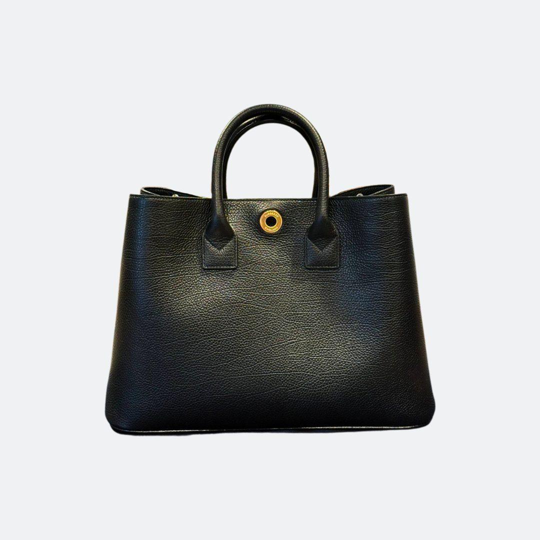 Burberry Black Leather Medium Size Handle Bag