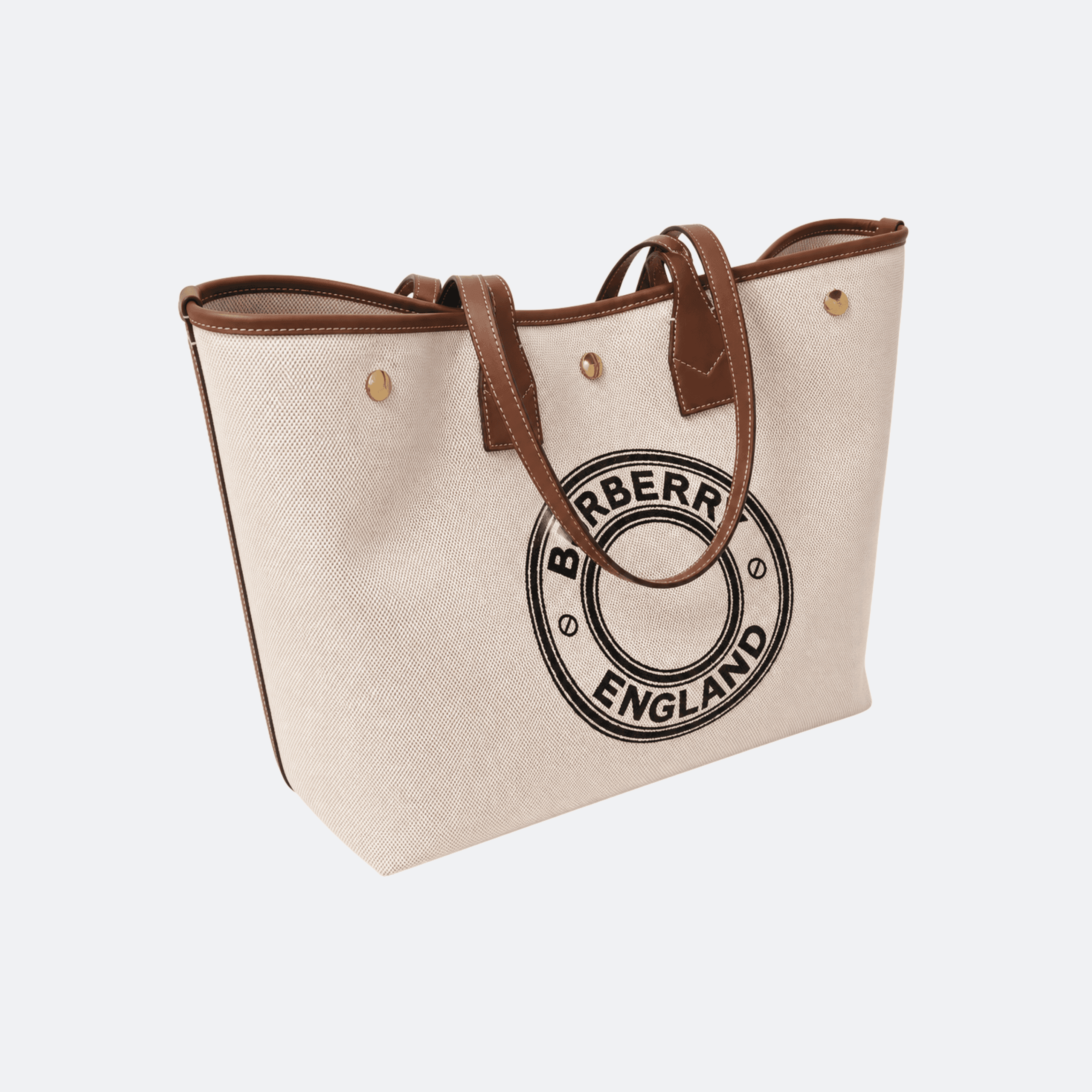 Burberry Canvas Tote Bag for Women - Natural Beige/Brown alternate