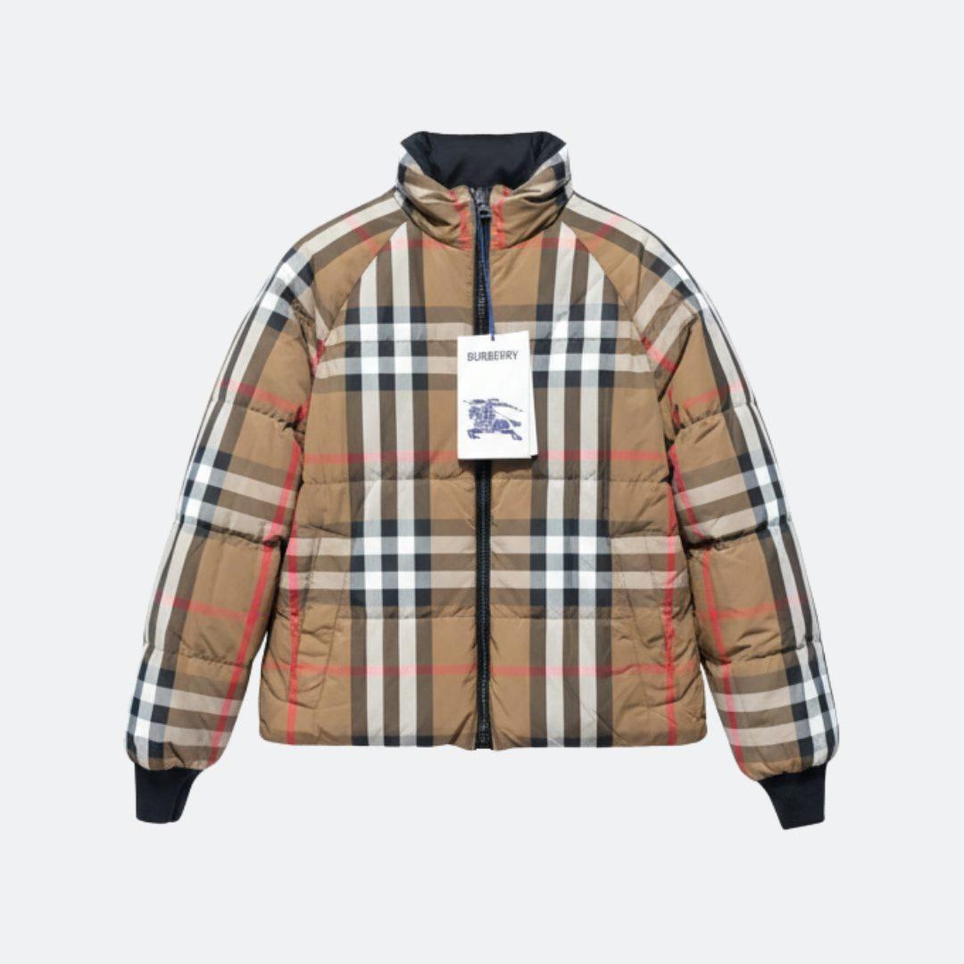 Burberry Classic Check Design Beige Women Jacket