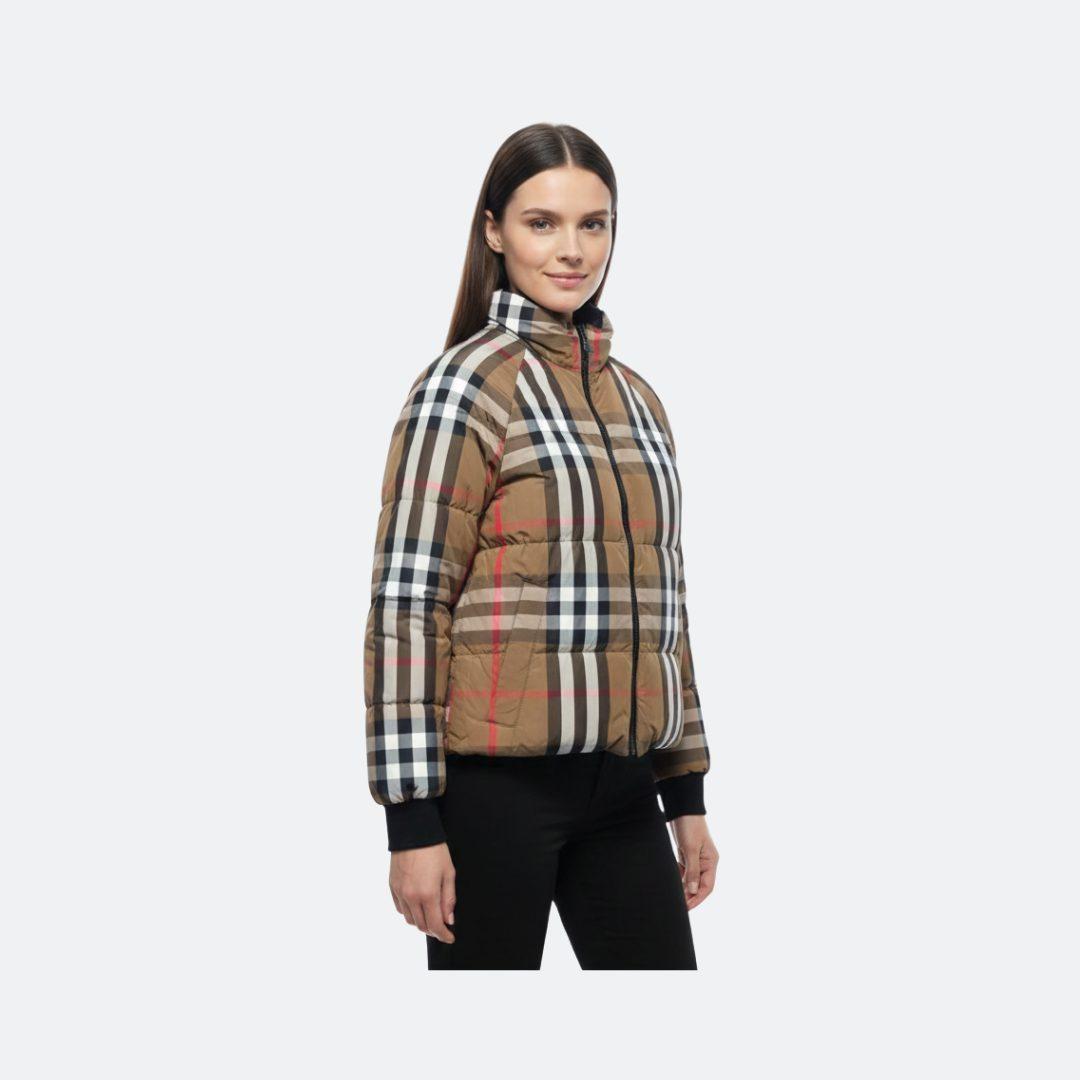 Burberry Classic Check Design Beige Women Jacket alternate