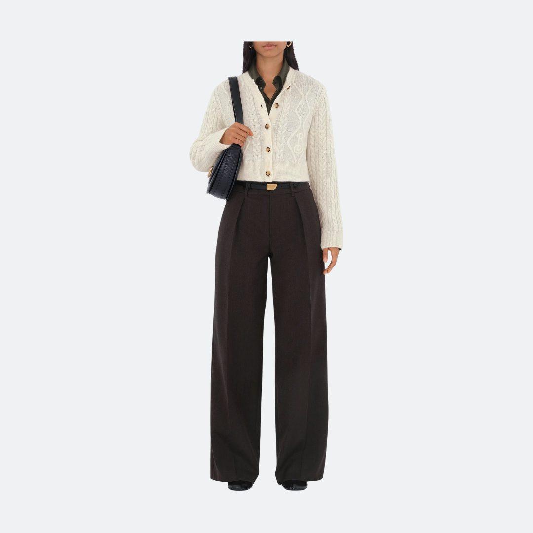 Burberry Crop Alpaca-Wool Knitted Cardigan alternate