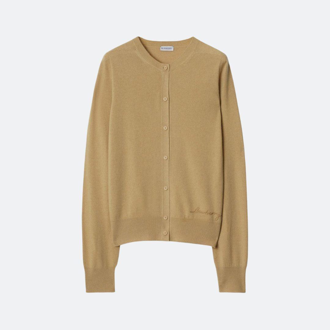 Burberry Flax Colour Cashmere Women Cardigan