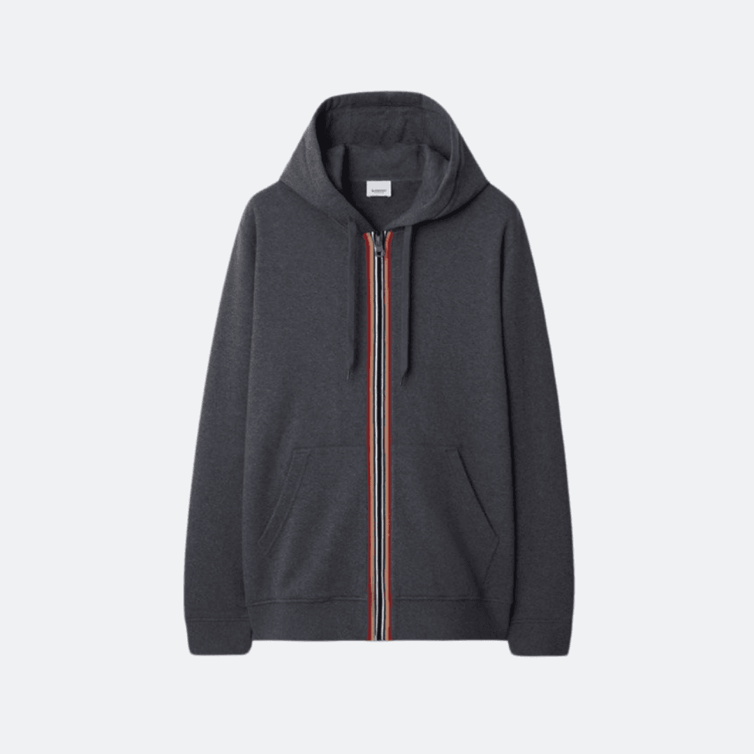 Burberry Fume Zip-up Cotton Men Hoodie Sweatshirt