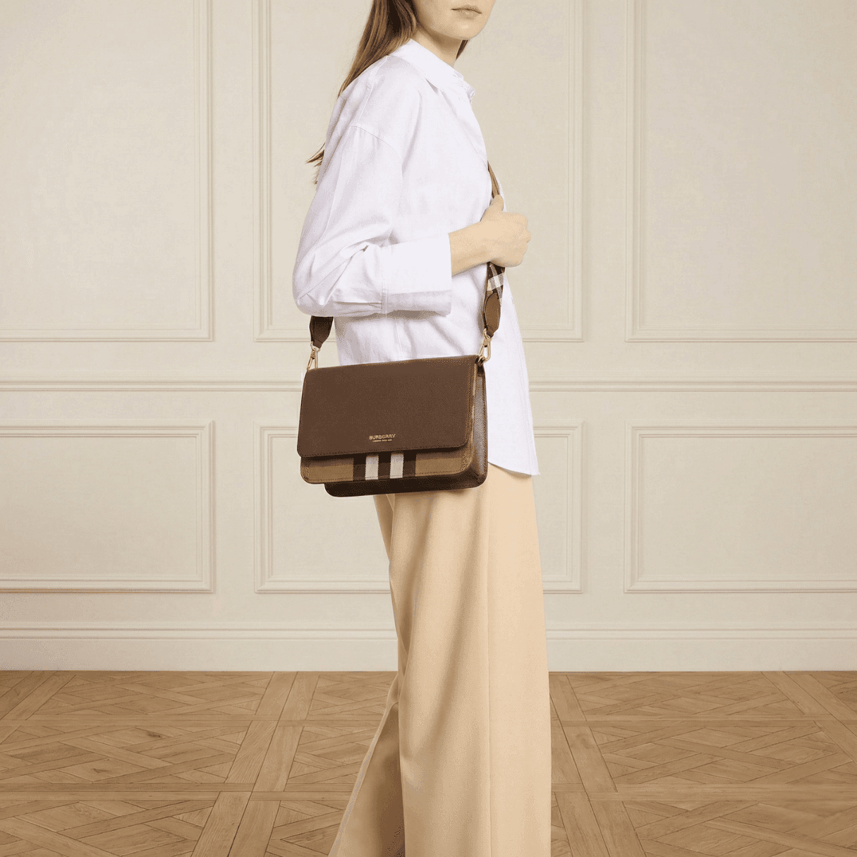 Burberry House Check Mackford Crossbody Bag - Brown alternate