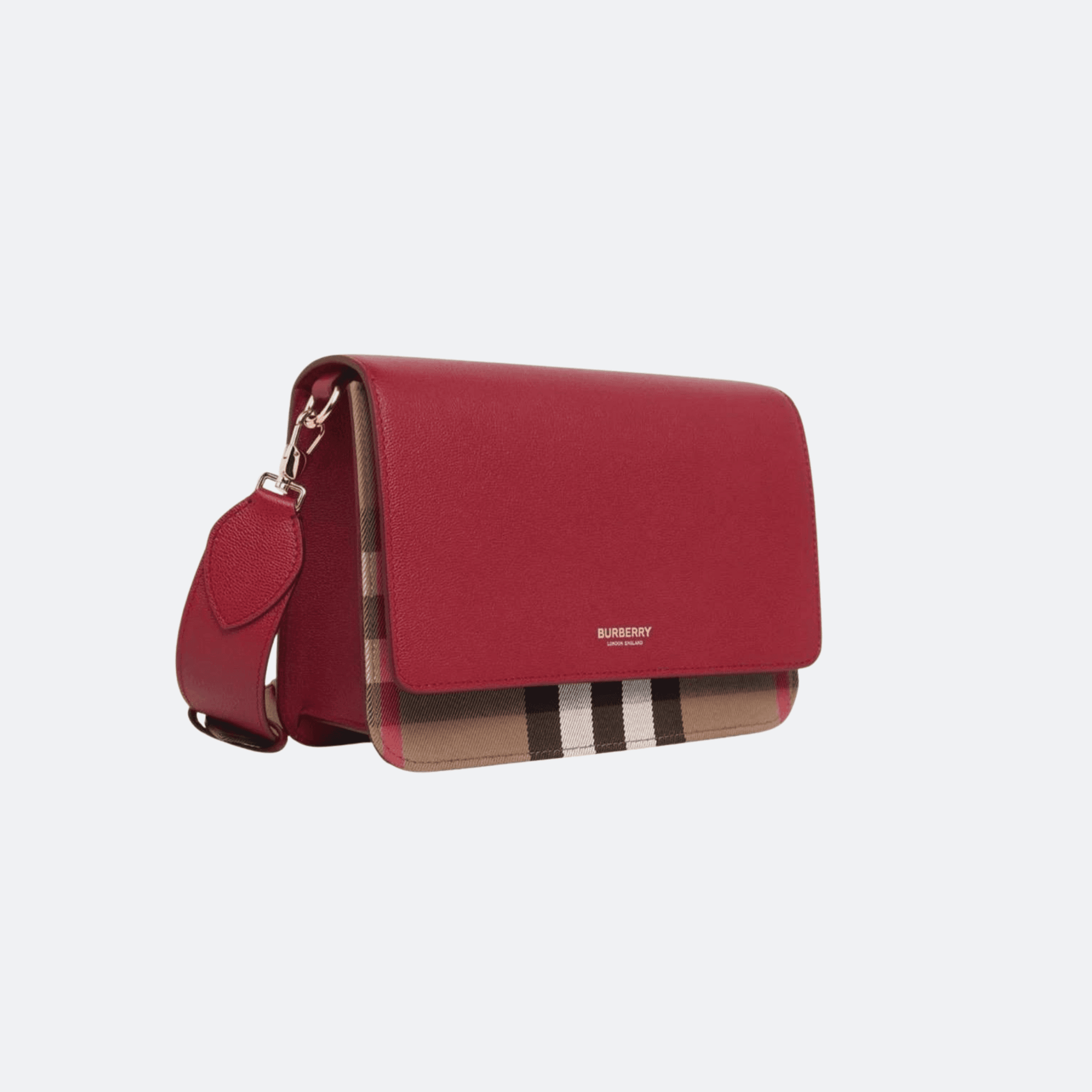 Burberry House Check Mackford Crossbody Bag - Burgundy alternate