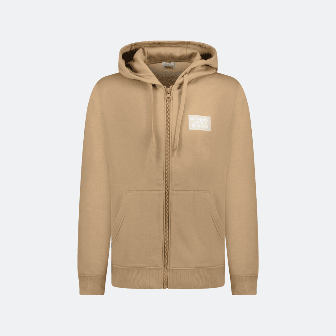 Burberry Hove Beige Hoodie Zip Sweatshirt