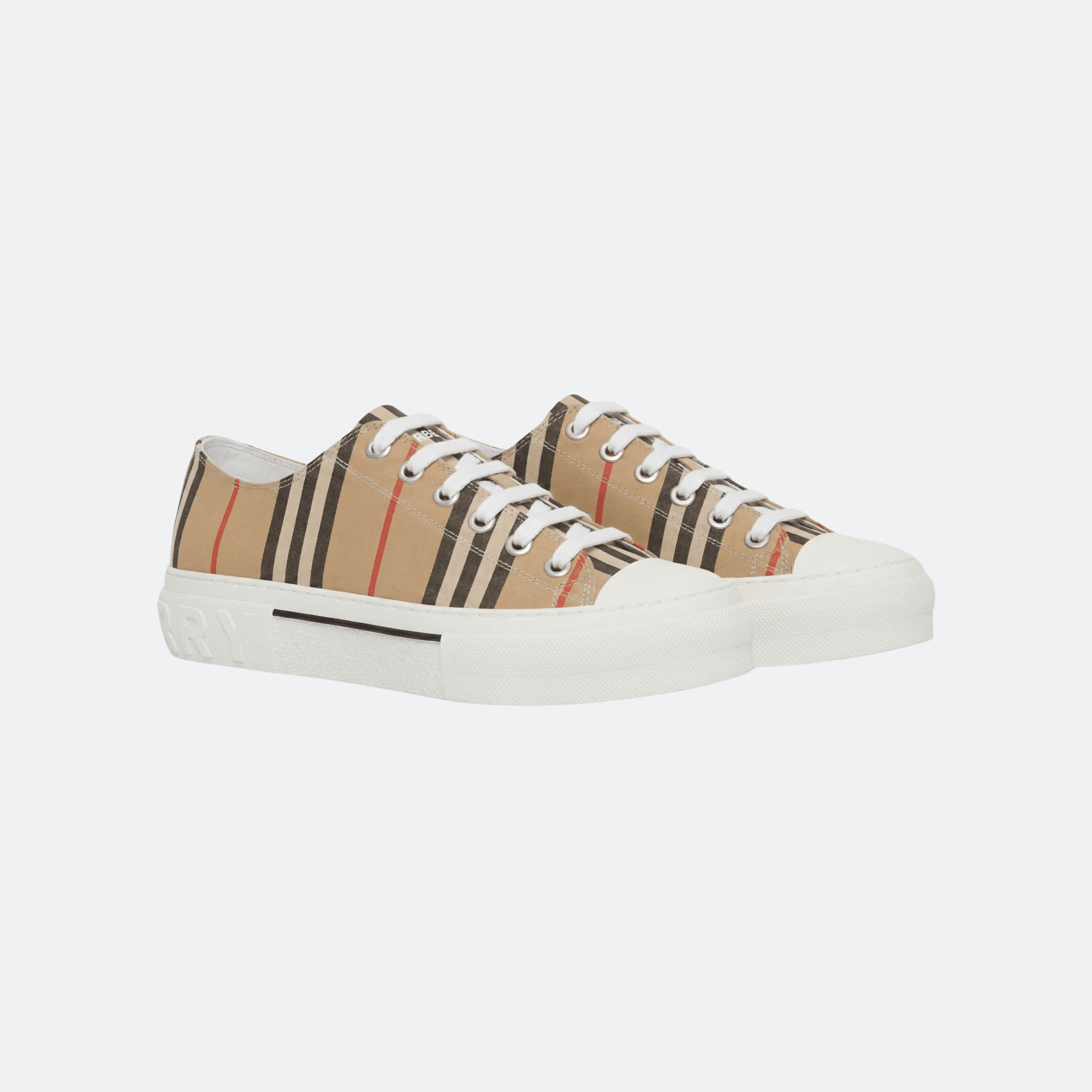 Burberry Jack Beige Low-Top Icon Stripe Sneakers alternate